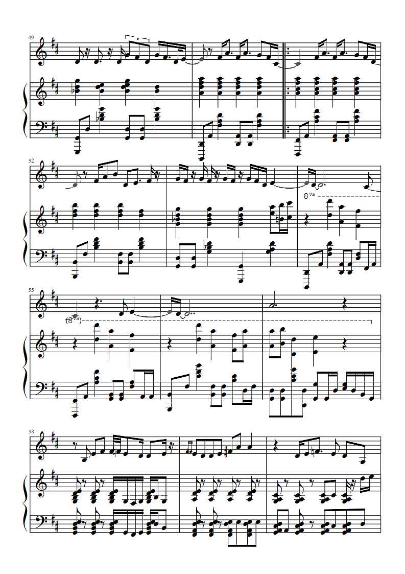 不为谁而作的歌钢琴谱 林俊杰-这是一首不为谁而作的歌，送给生命中出现的每一个人5