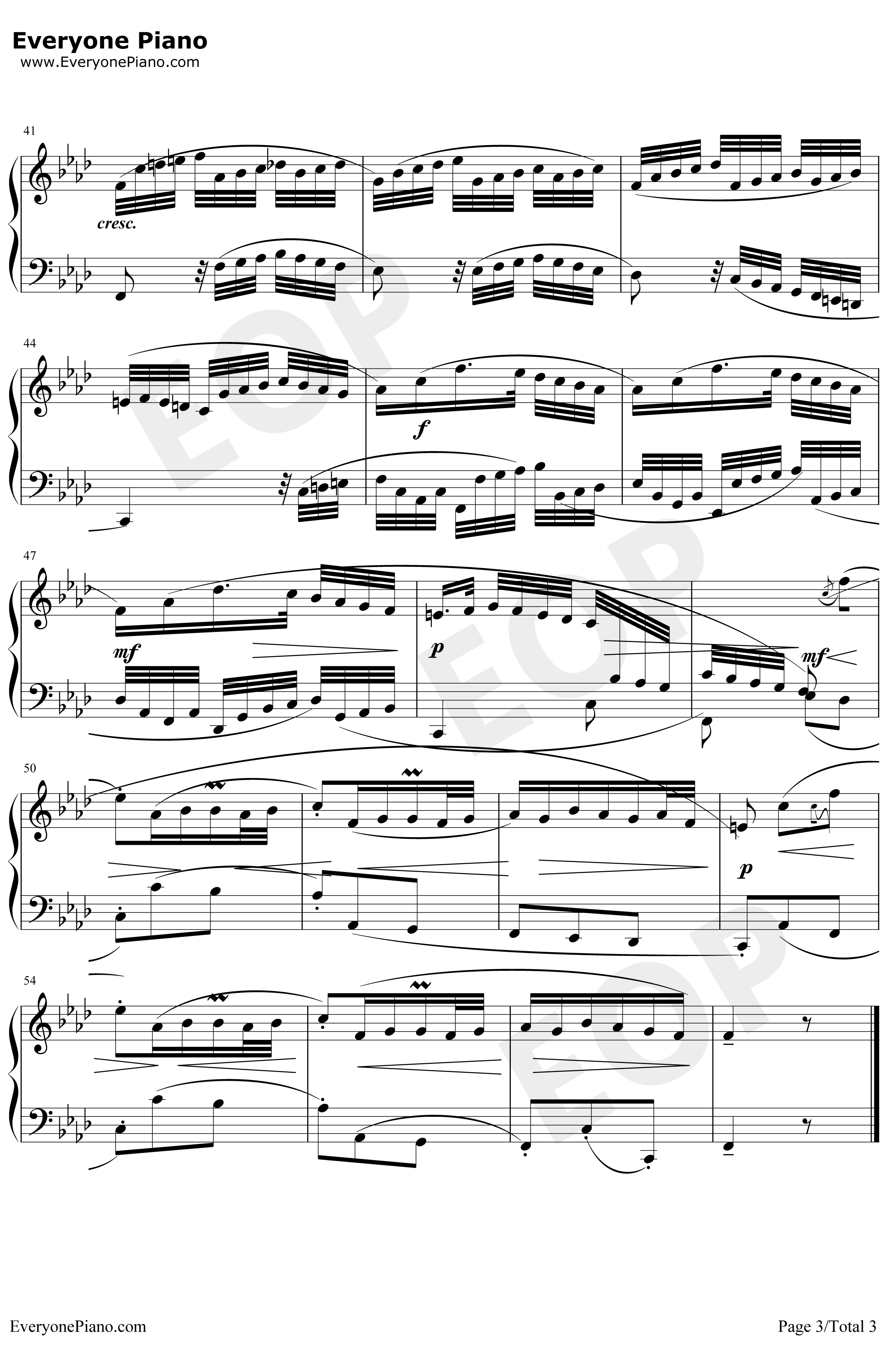 序曲28钢琴谱-巴赫-巴赫初级钢琴曲集3