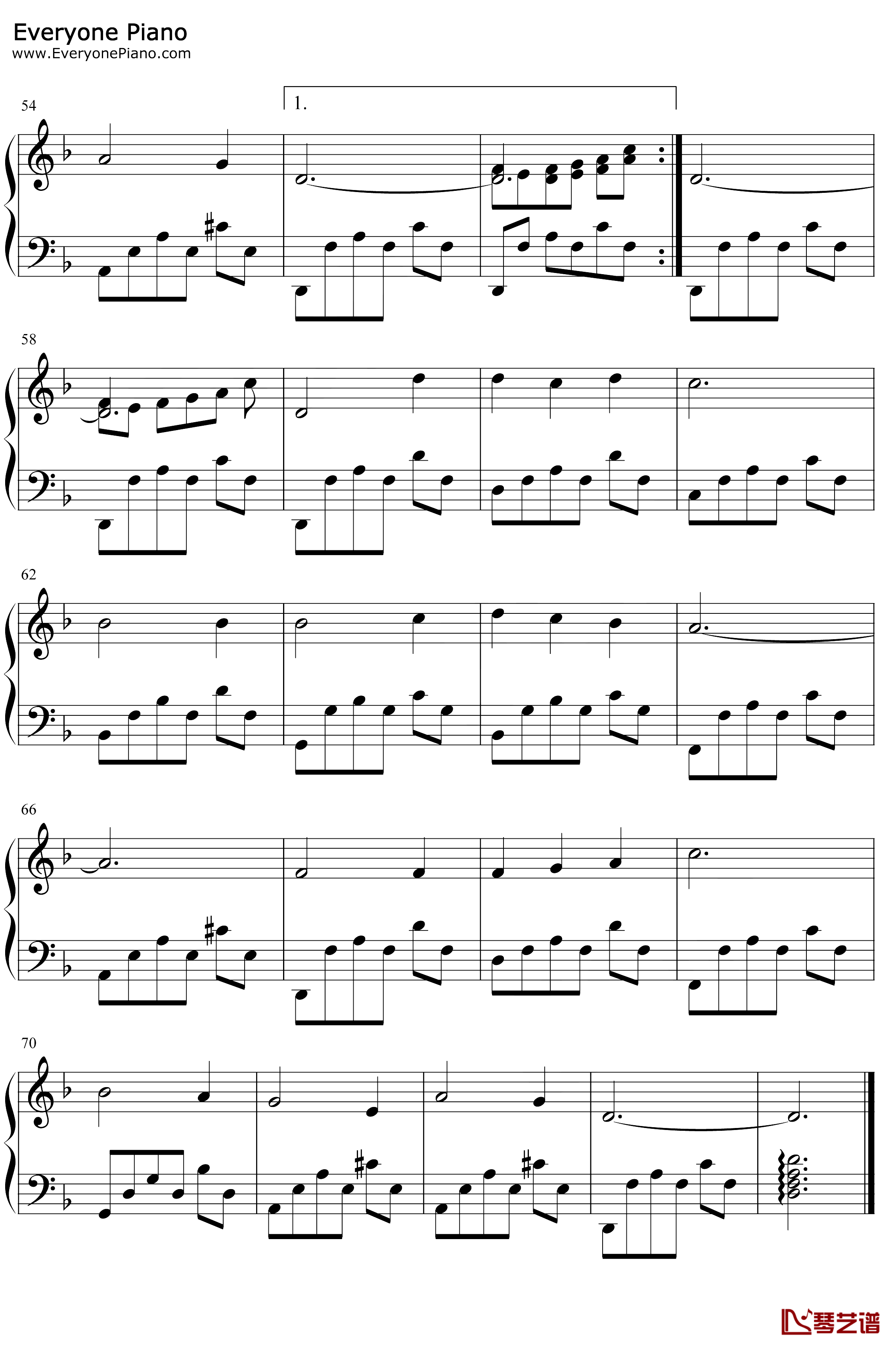 山楂树钢琴谱-叶甫根尼·巴普罗维奇·罗德金-乌拉尔的花楸树-1953年苏联时期爱情歌曲3