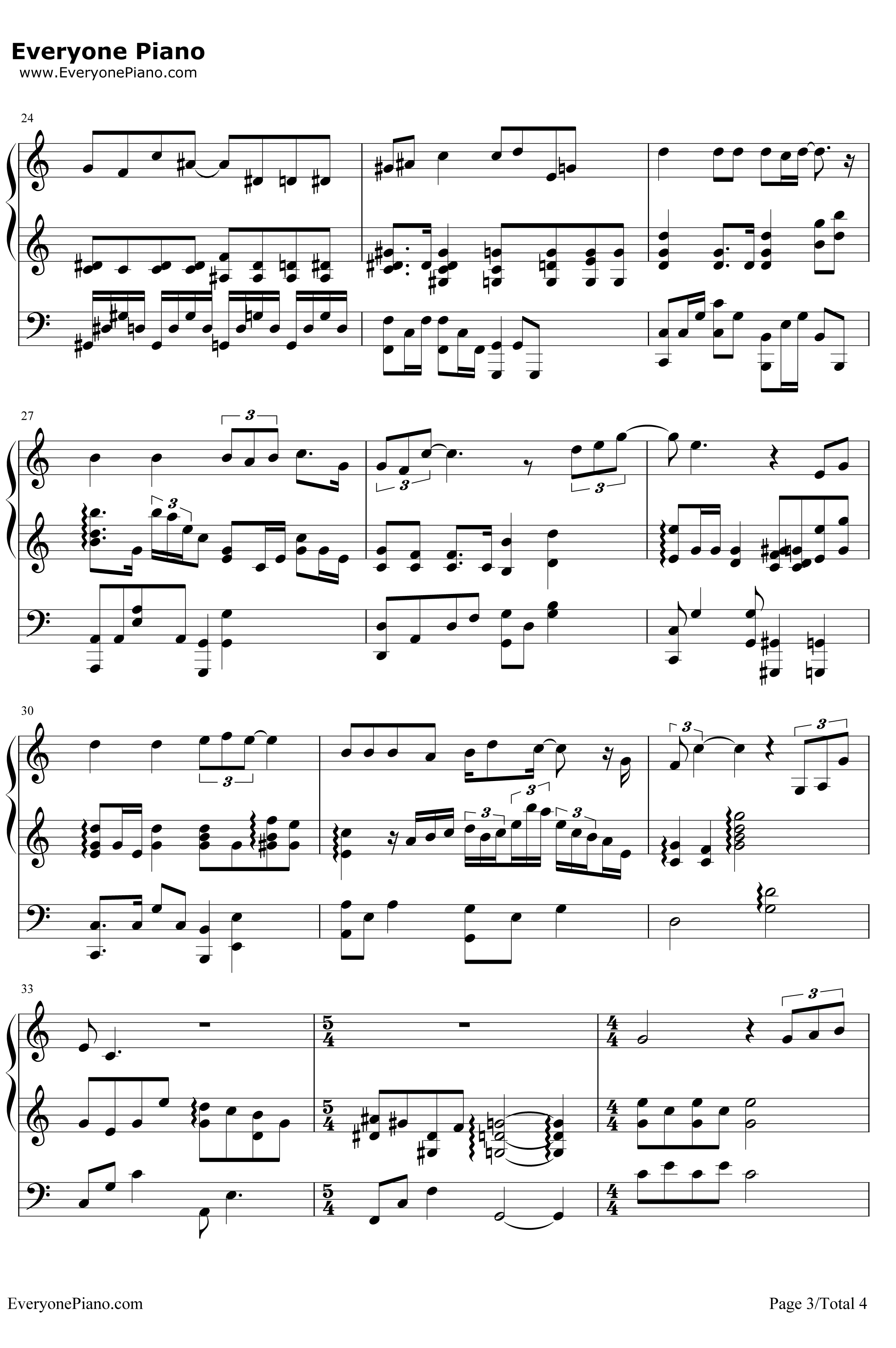 从前慢钢琴谱-段奥娟3