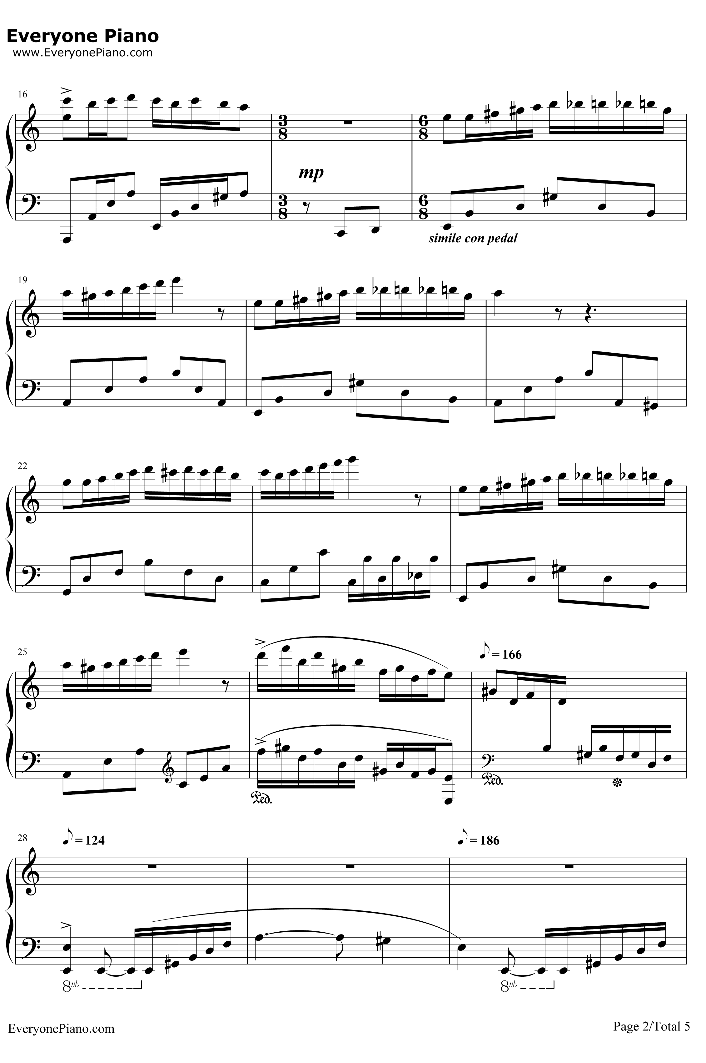 李斯特的旋律钢琴谱-理查德•克莱德曼-跃动的心2