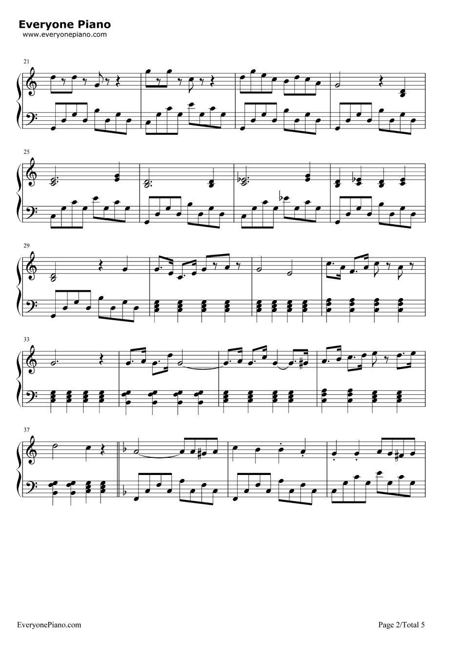 士兵之歌钢琴谱-兰格2