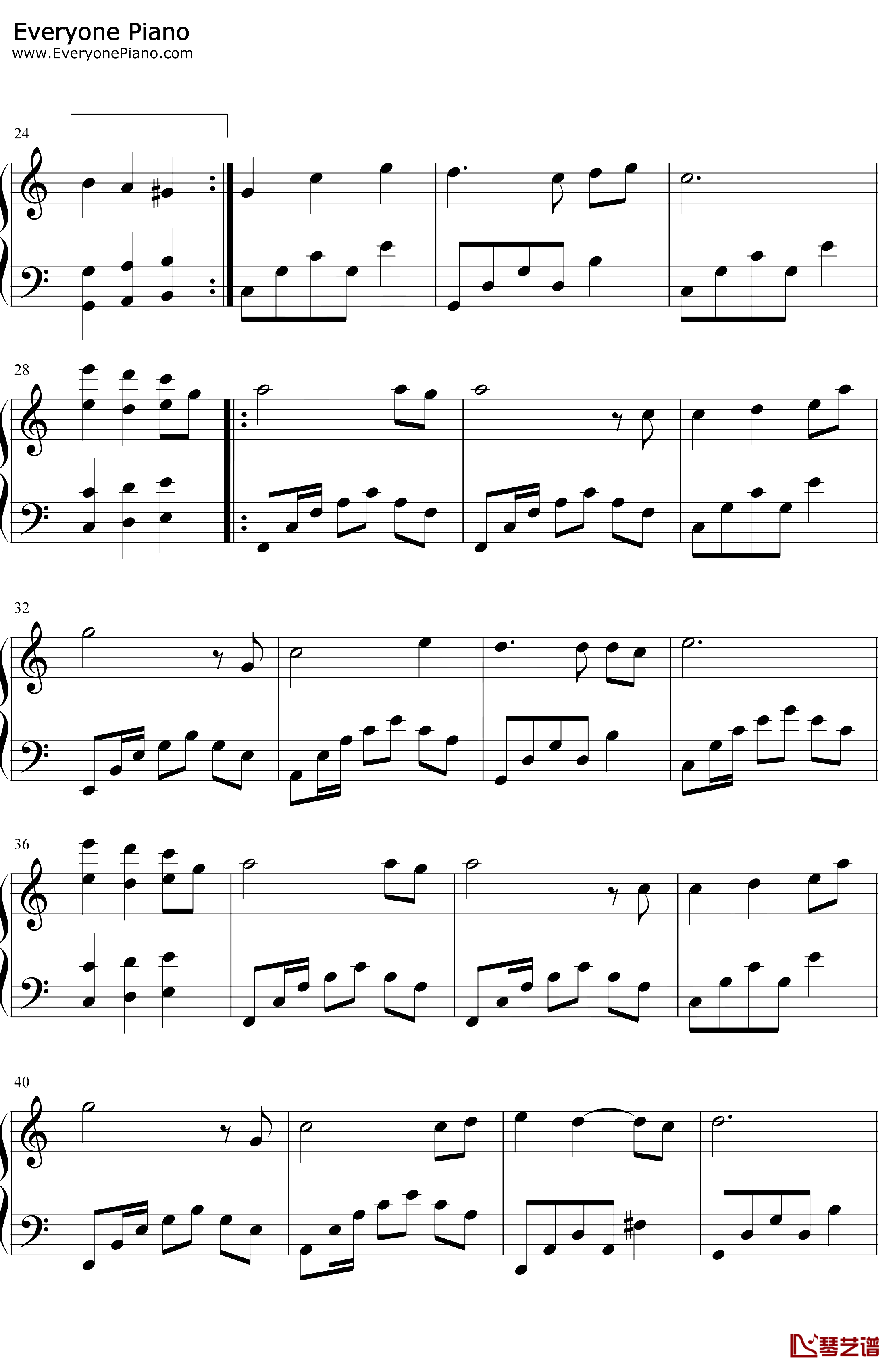 最后一夜钢琴谱-蔡琴-林文信版2