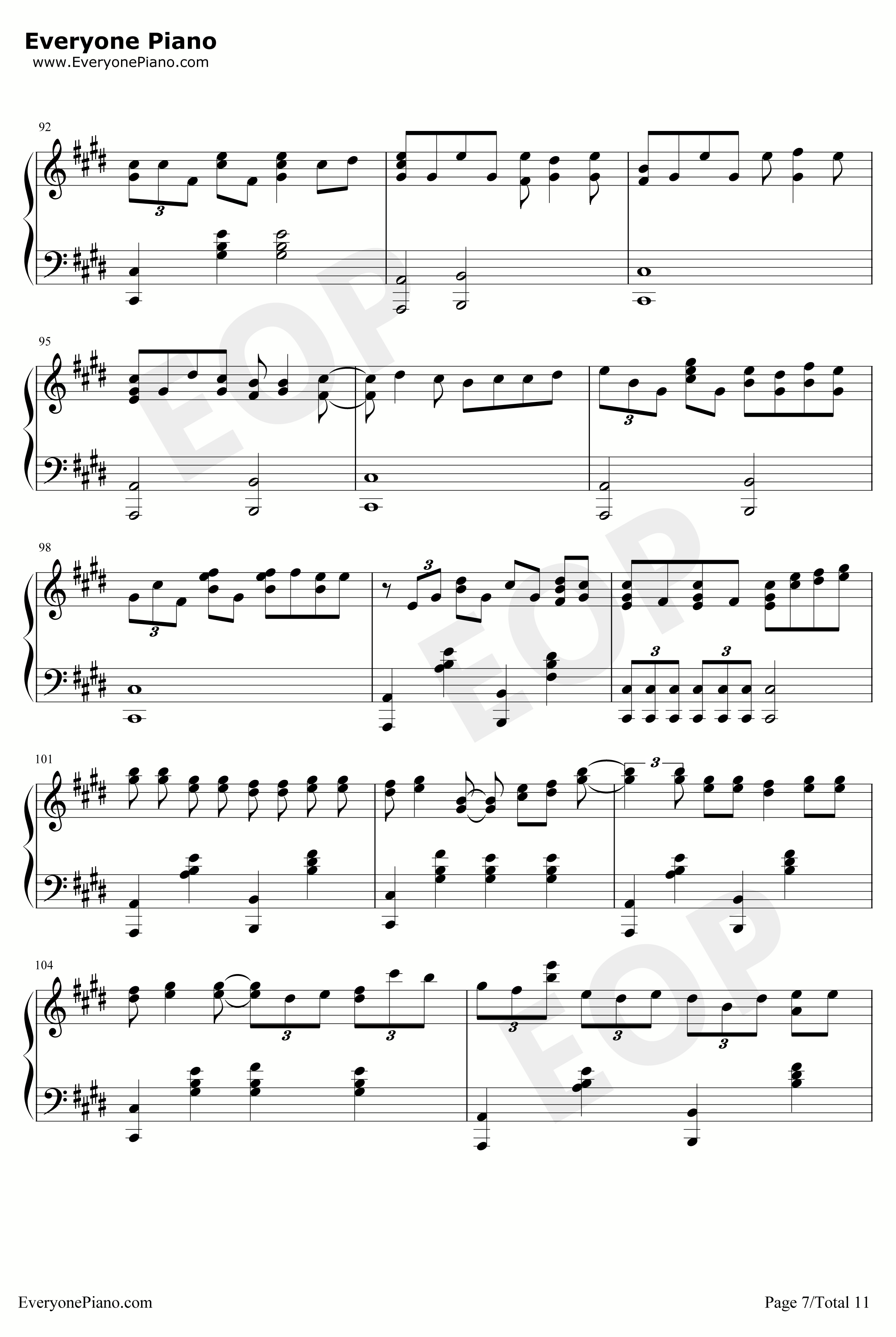 KEYS钢琴谱-ZYTOKINE-PIANOSKETCH7