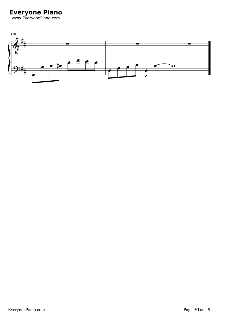 旋木钢琴谱-王菲9