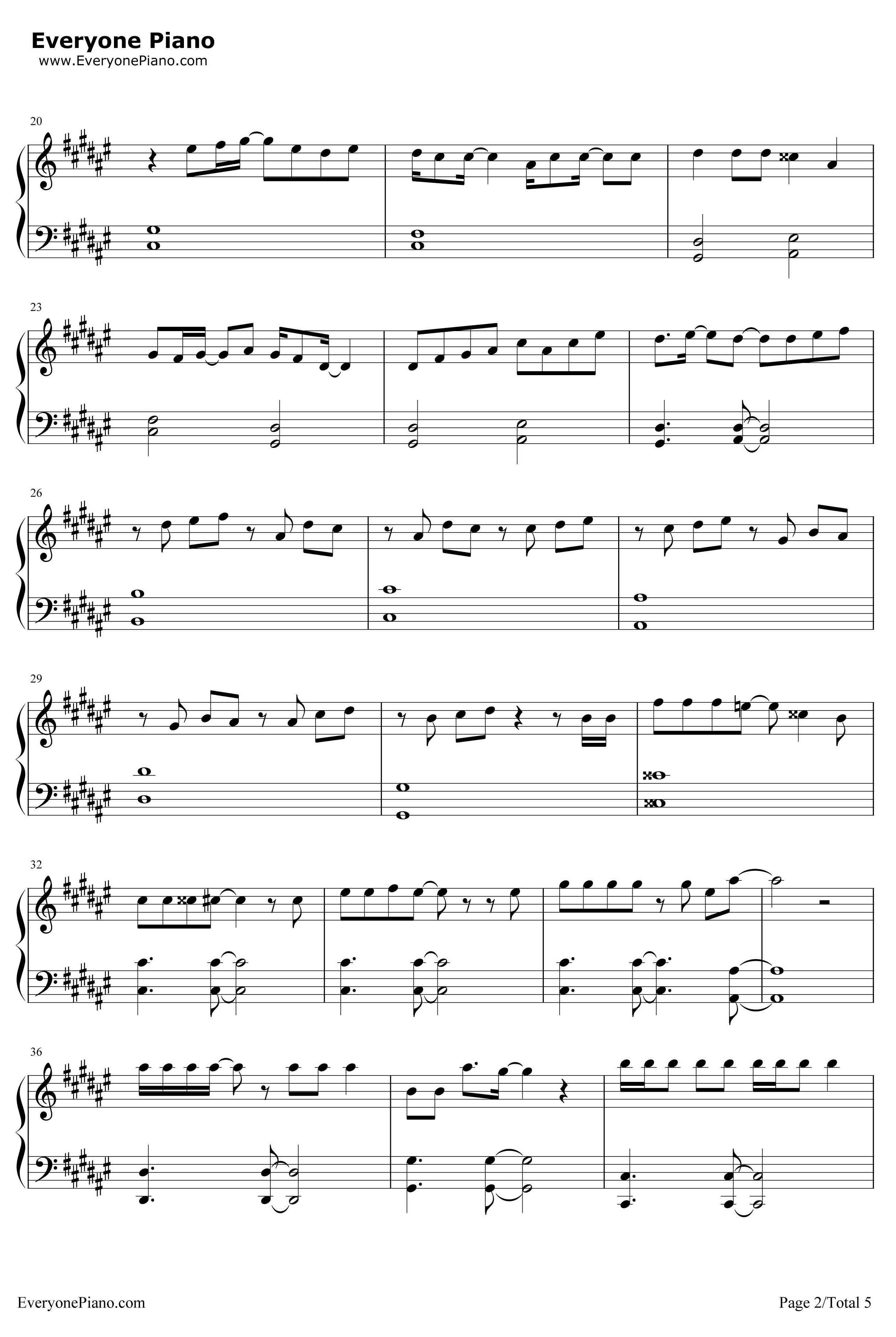 インフルエンサー钢琴谱-乃木坂462