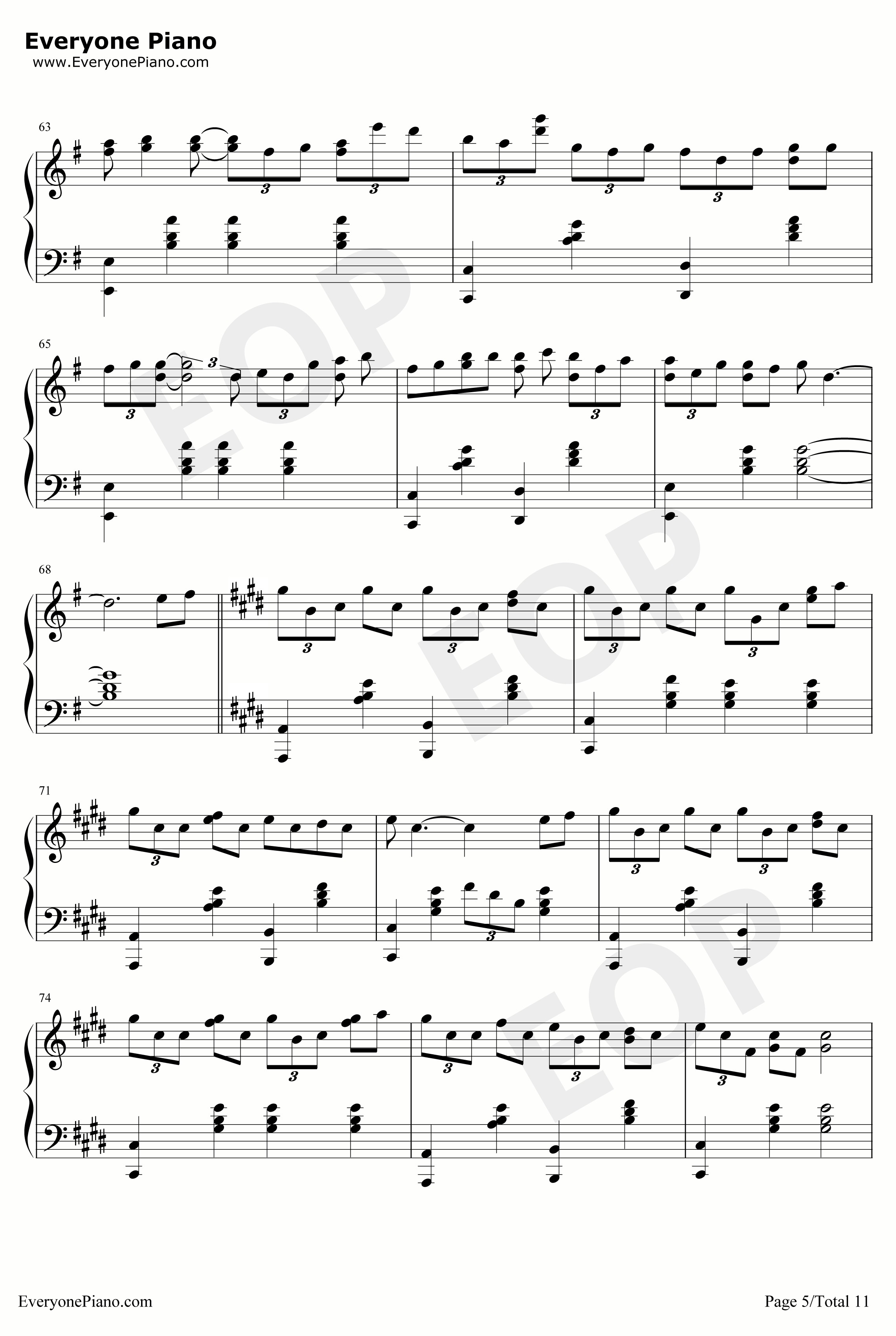 KEYS钢琴谱-ZYTOKINE-PIANOSKETCH5