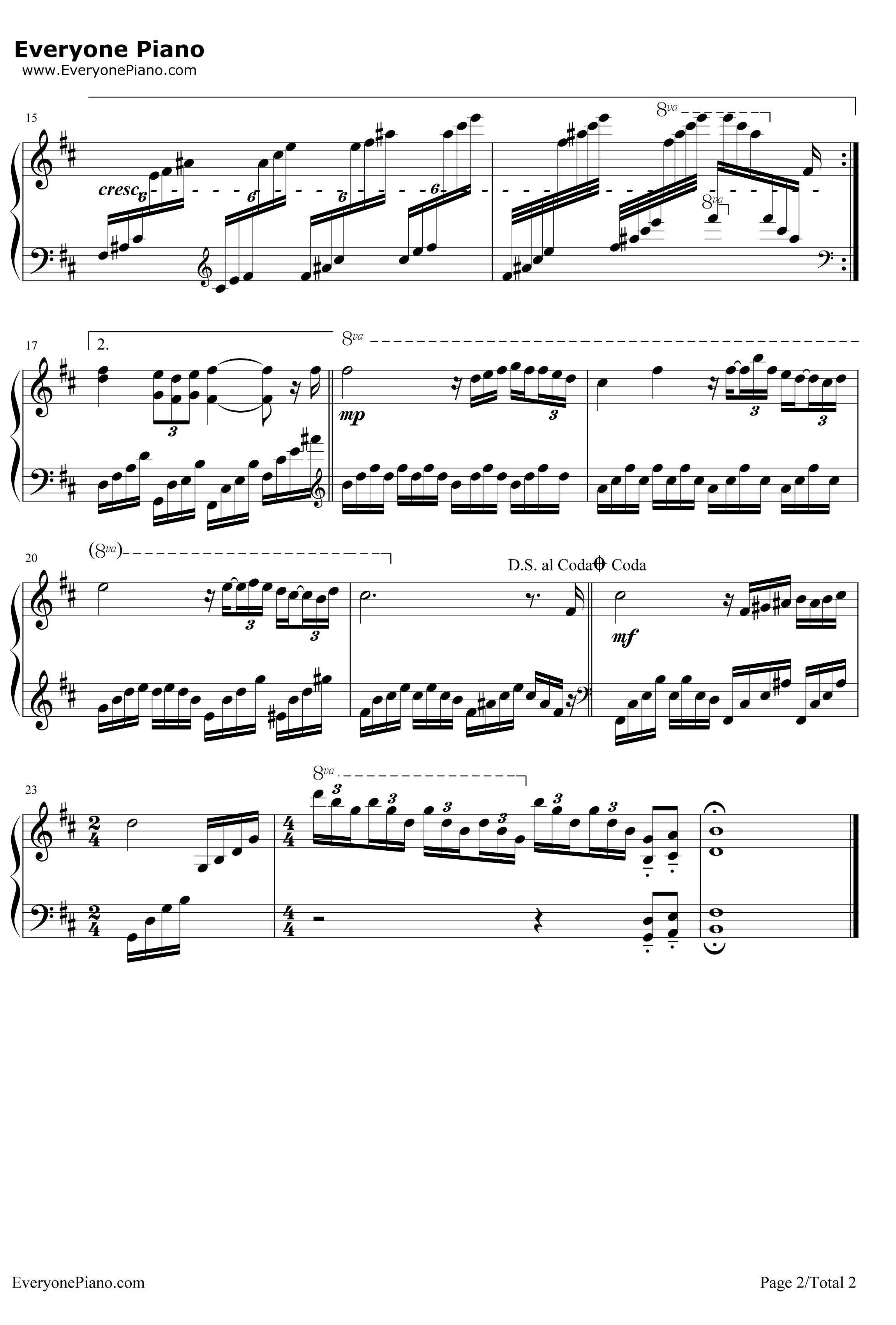 脆弱的心钢琴谱-理查德·克莱德曼Richard Clayderman2