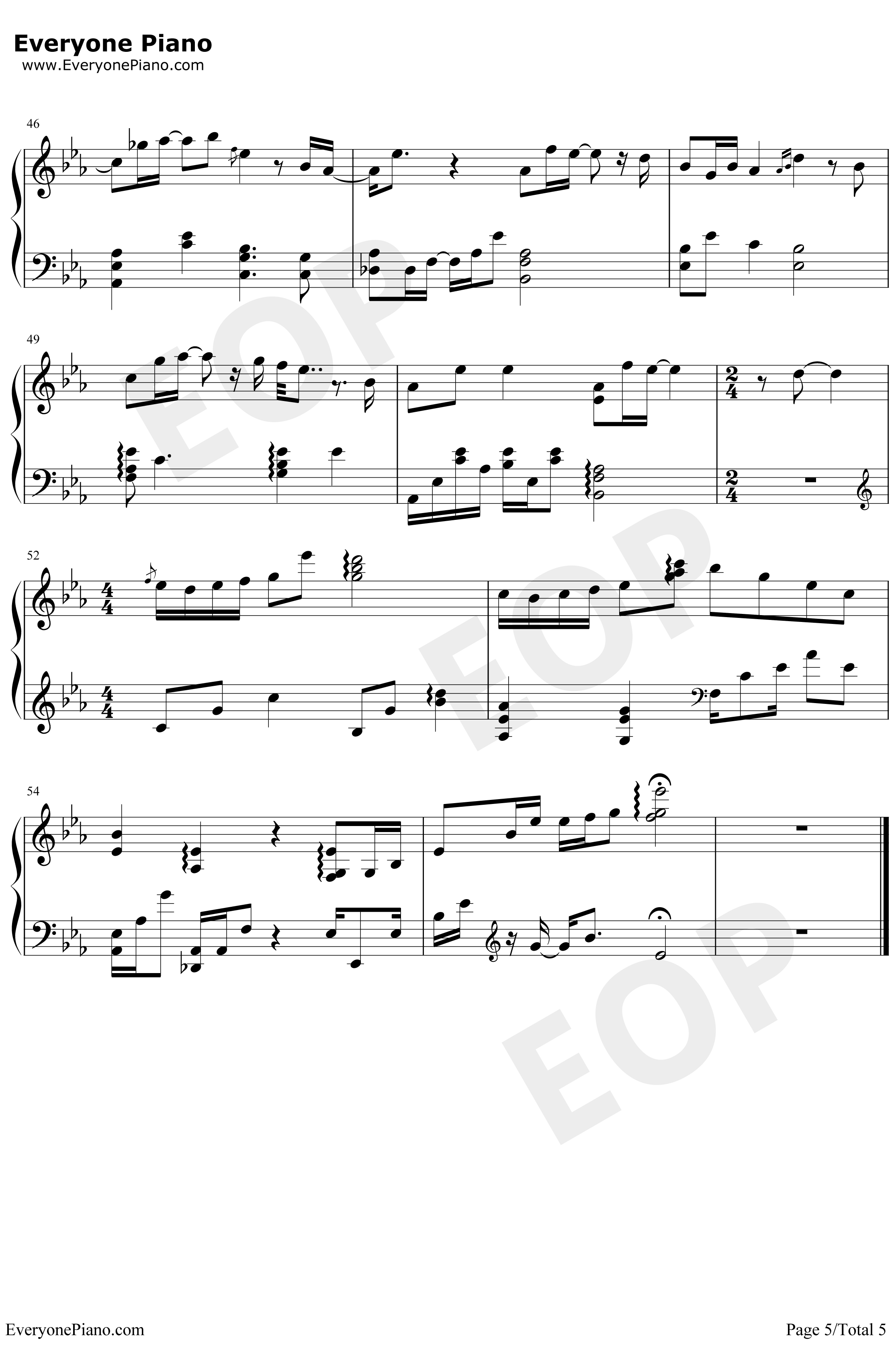 生生钢琴谱-林俊杰-演奏版5