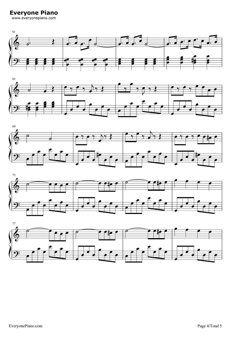 士兵之歌钢琴谱-兰格4