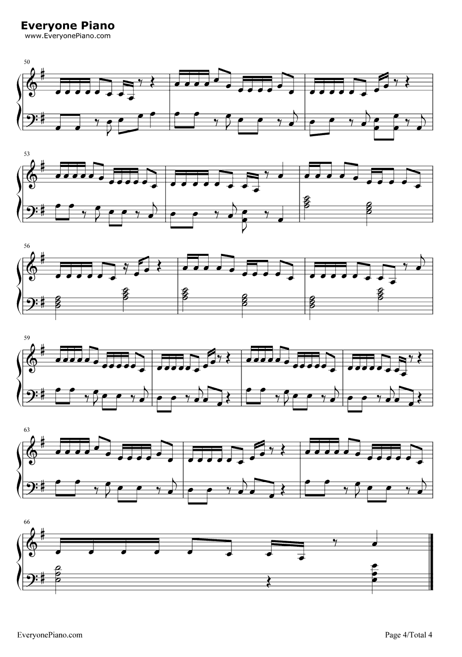 Acapella钢琴谱-Karmin4
