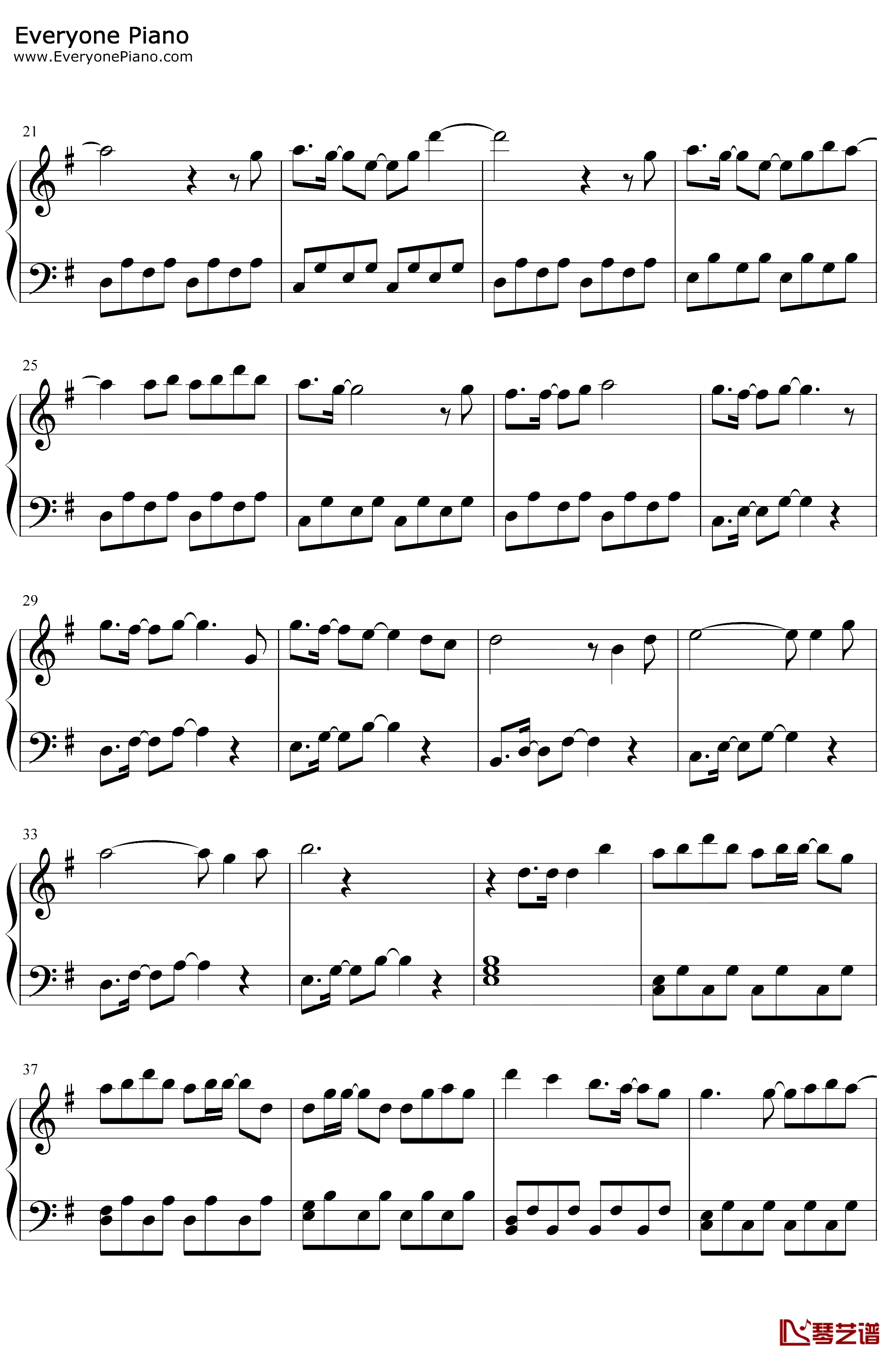 紅蓮華钢琴谱-LiSA-简单完整版-红莲华2