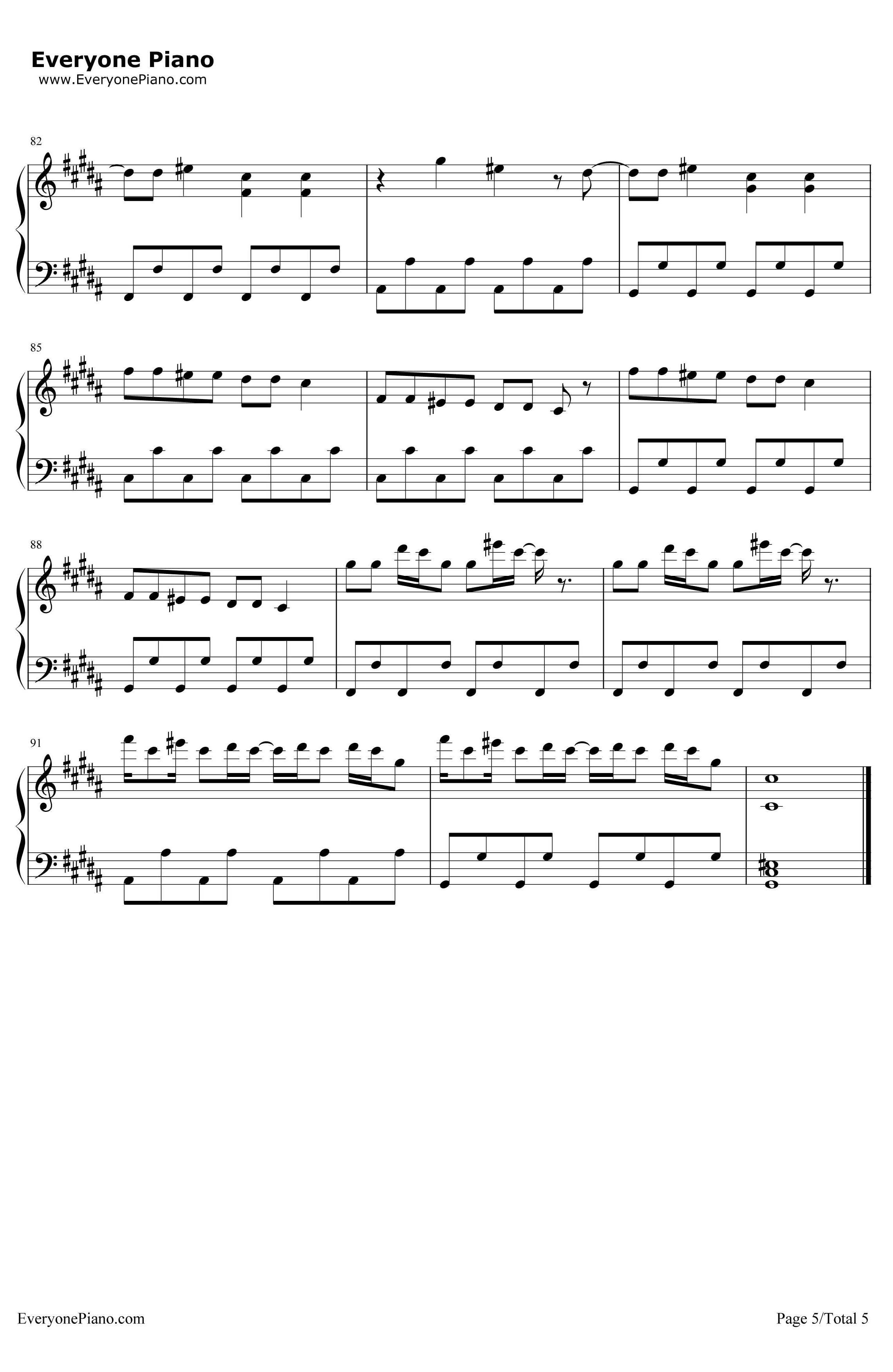 SweeterThanFiction钢琴谱-TaylorSwift5