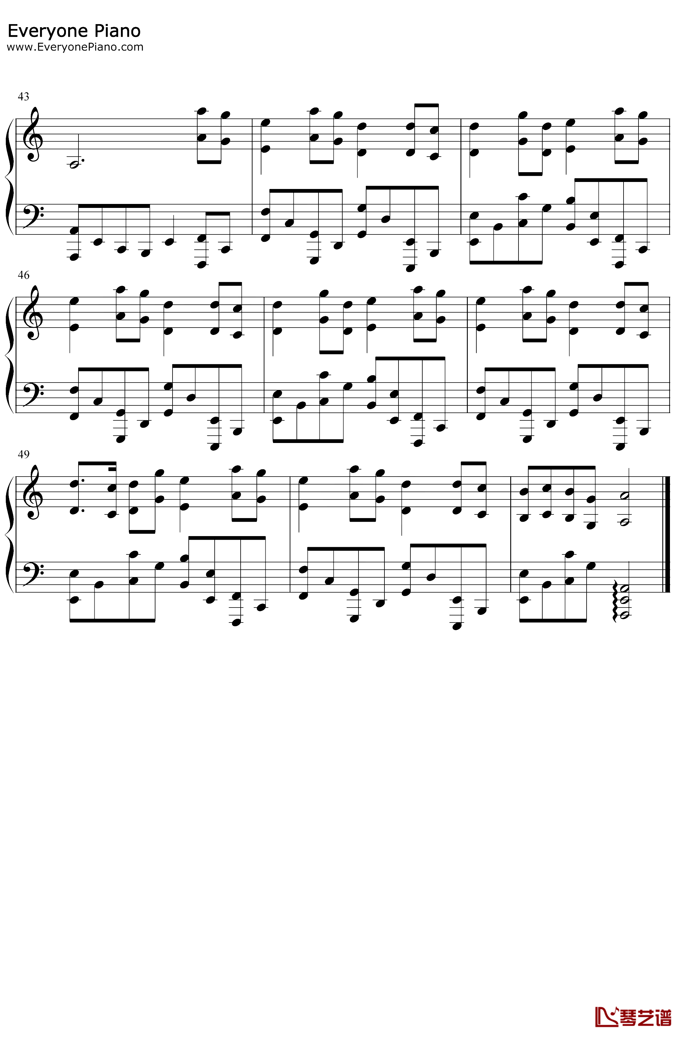 海底钢琴谱-一支榴莲-完美版4