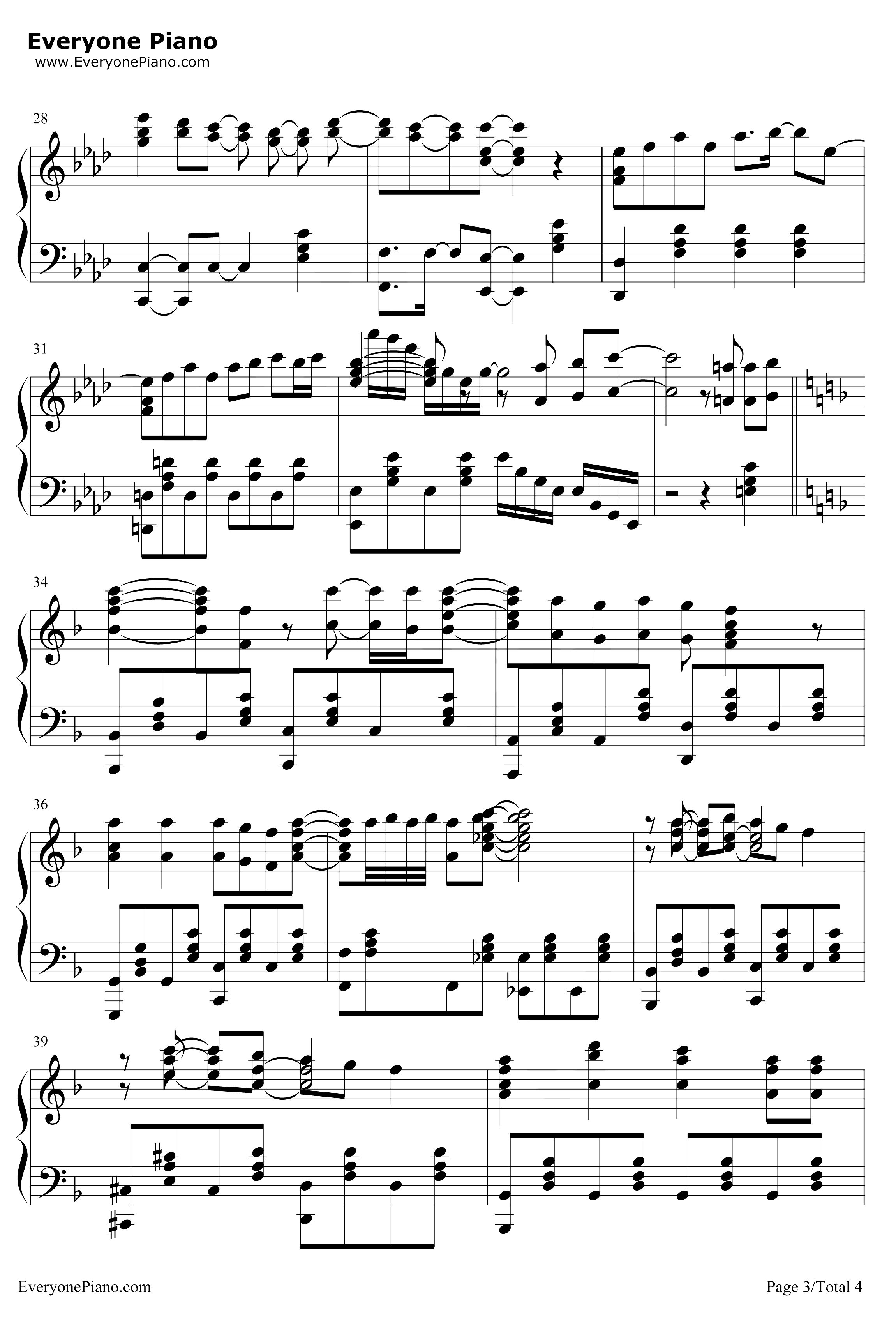 ダイスキ钢琴谱-大桥彩香-只要长得可爱即使是变态你也喜欢吗OP3
