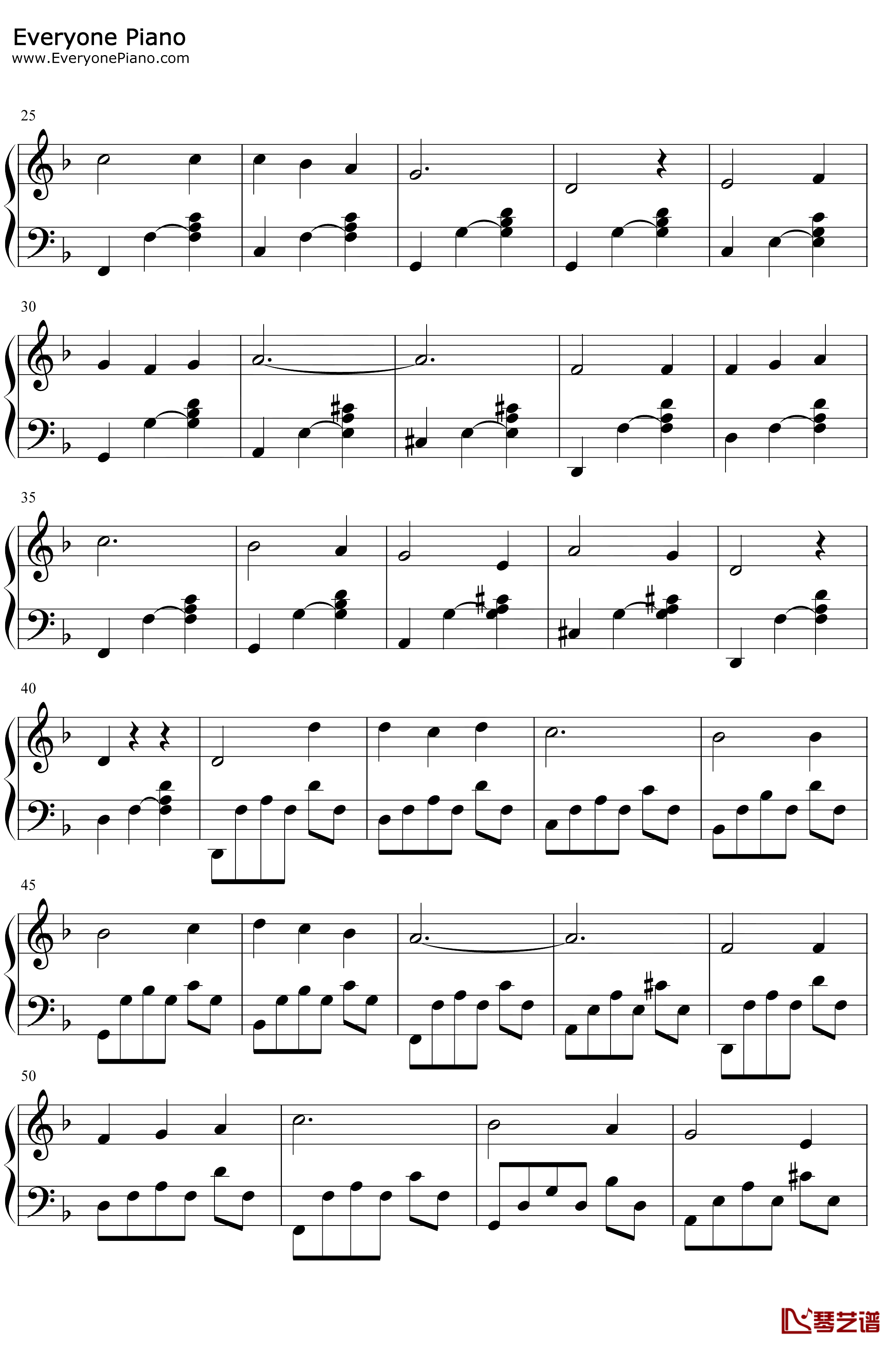 山楂树钢琴谱-叶甫根尼·巴普罗维奇·罗德金-乌拉尔的花楸树-1953年苏联时期爱情歌曲2