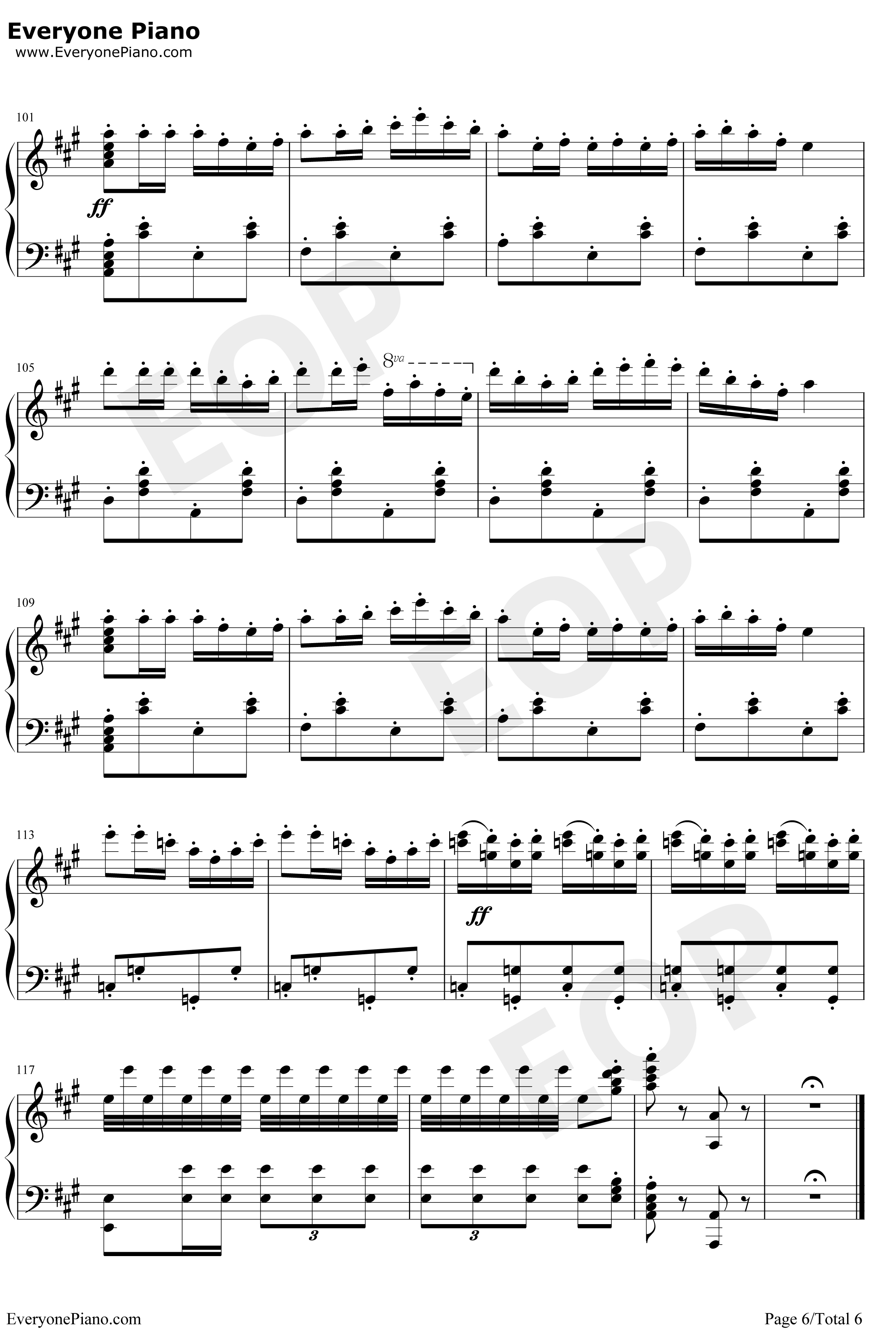 卡门序曲钢琴谱-比才-朝鲜风格6