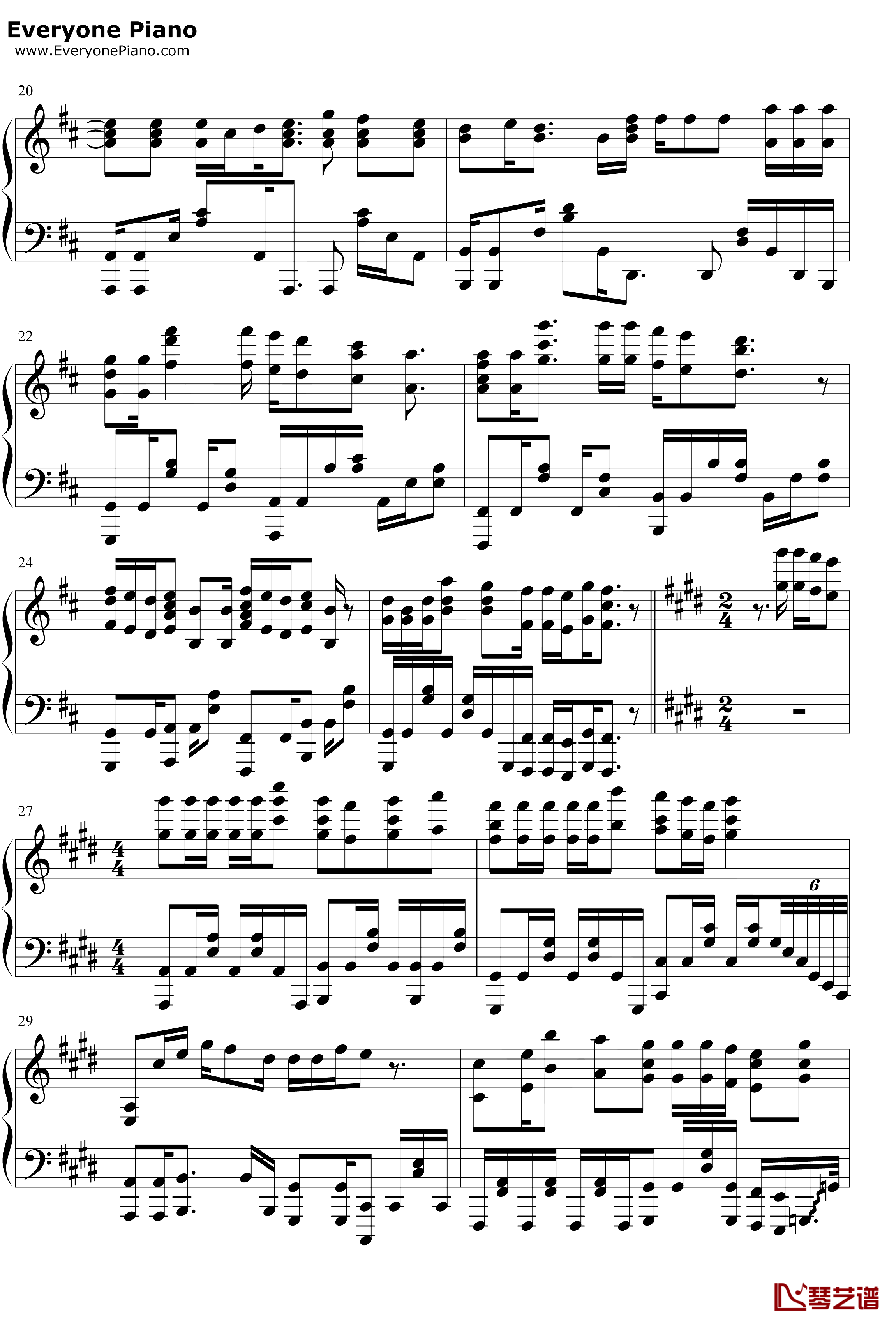 Amadeus钢琴谱-伊藤香奈子-命运石之门0插曲3