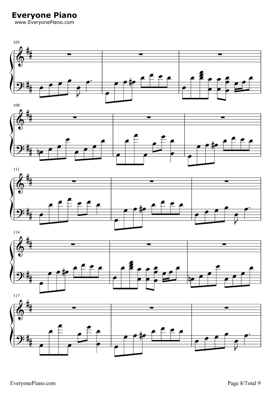 旋木钢琴谱-王菲8