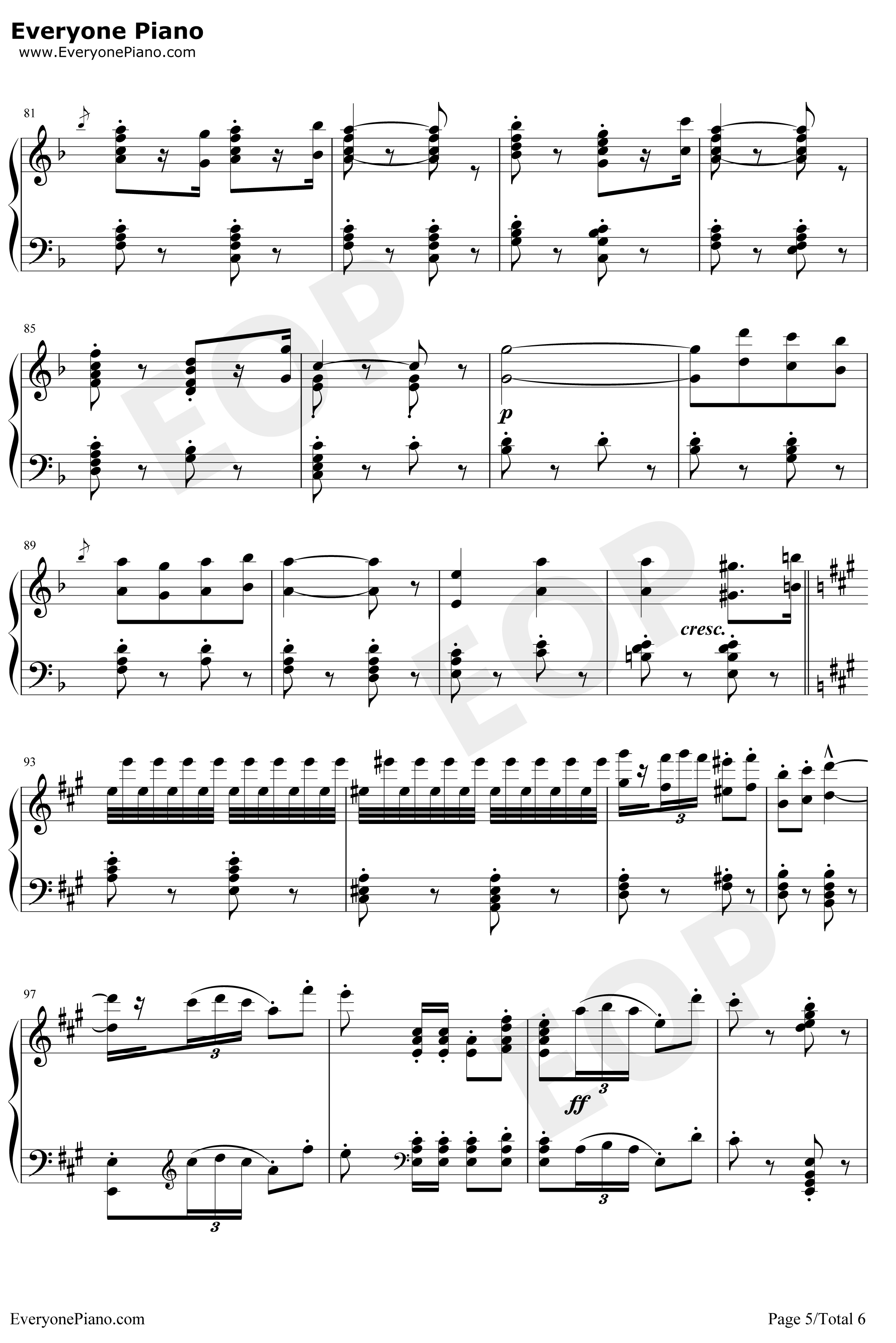 卡门序曲钢琴谱-比才-朝鲜风格5