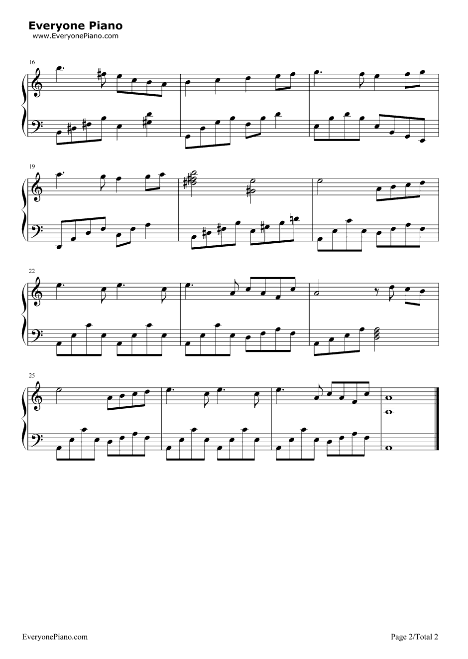 天鹅湖钢琴谱-柴可夫斯基Tchaikovsky2