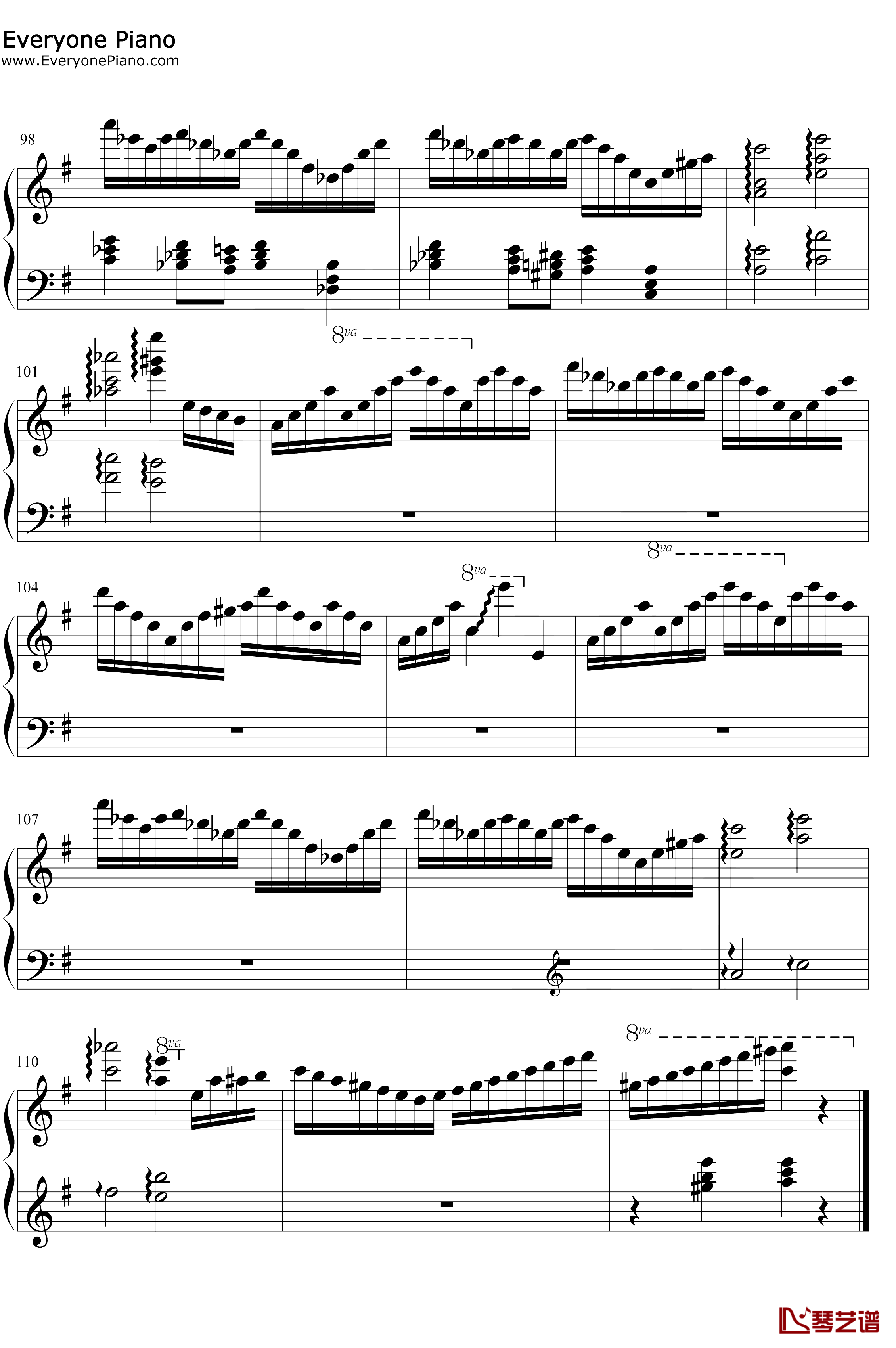 Hedwigs Theme完整版钢琴谱-John Williams-海德薇格主题曲-哈利波特主题曲7