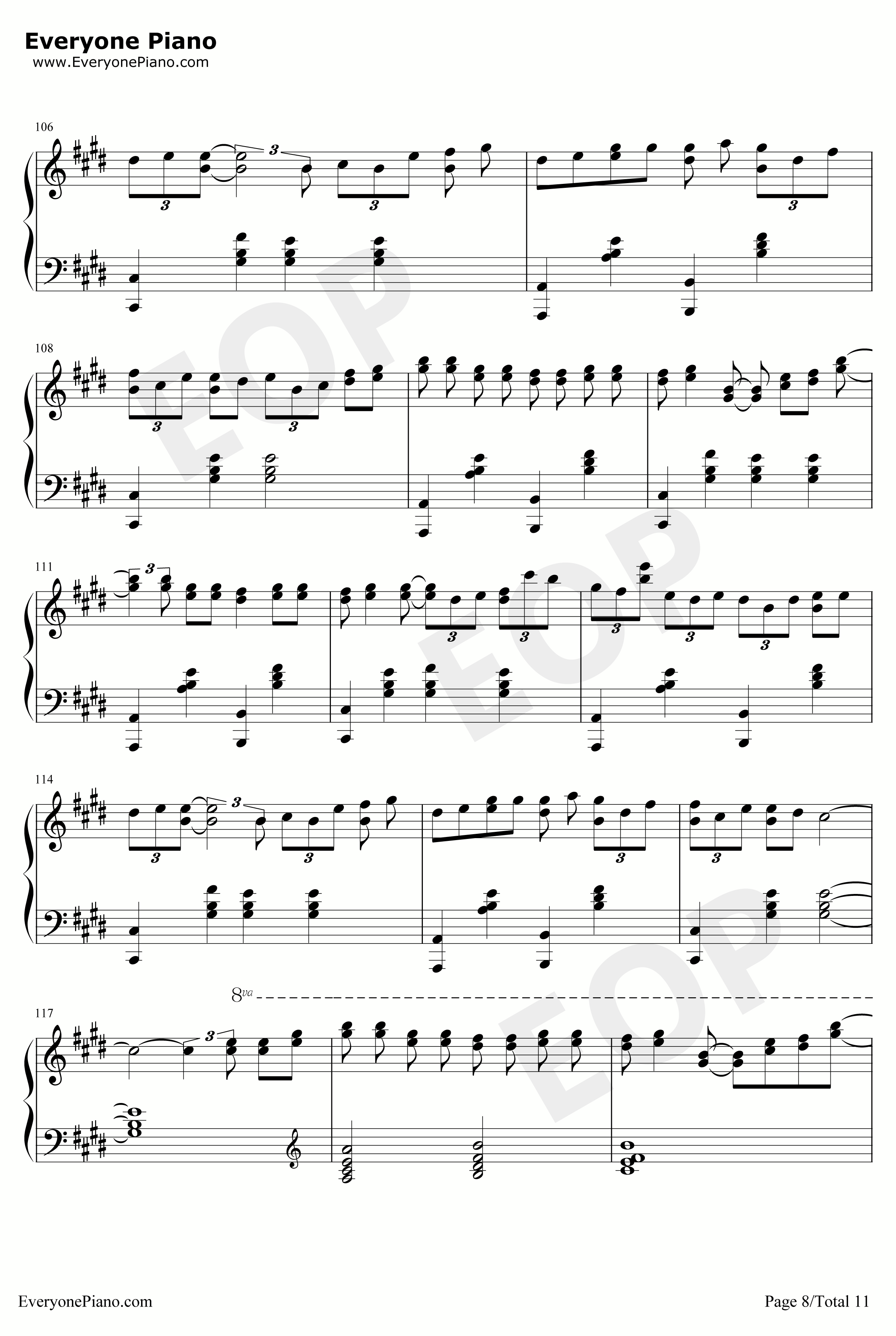 KEYS钢琴谱-ZYTOKINE-PIANOSKETCH8