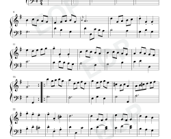 小步舞曲钢琴谱-巴赫  Bach