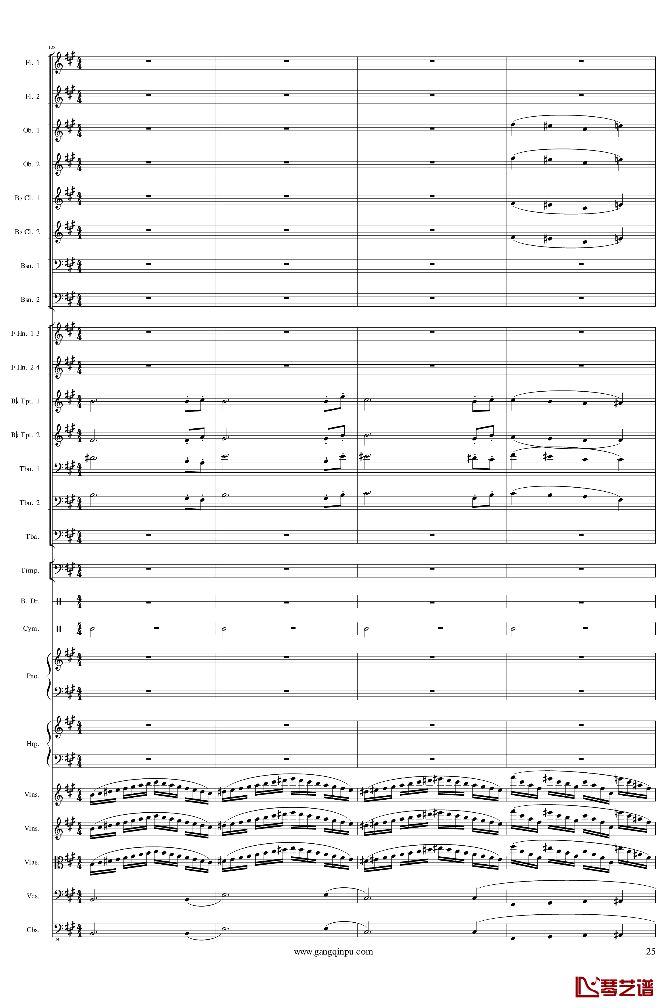 Piano Concerto No.6 in sharp F Minor Op.57 II钢琴谱-一个球25