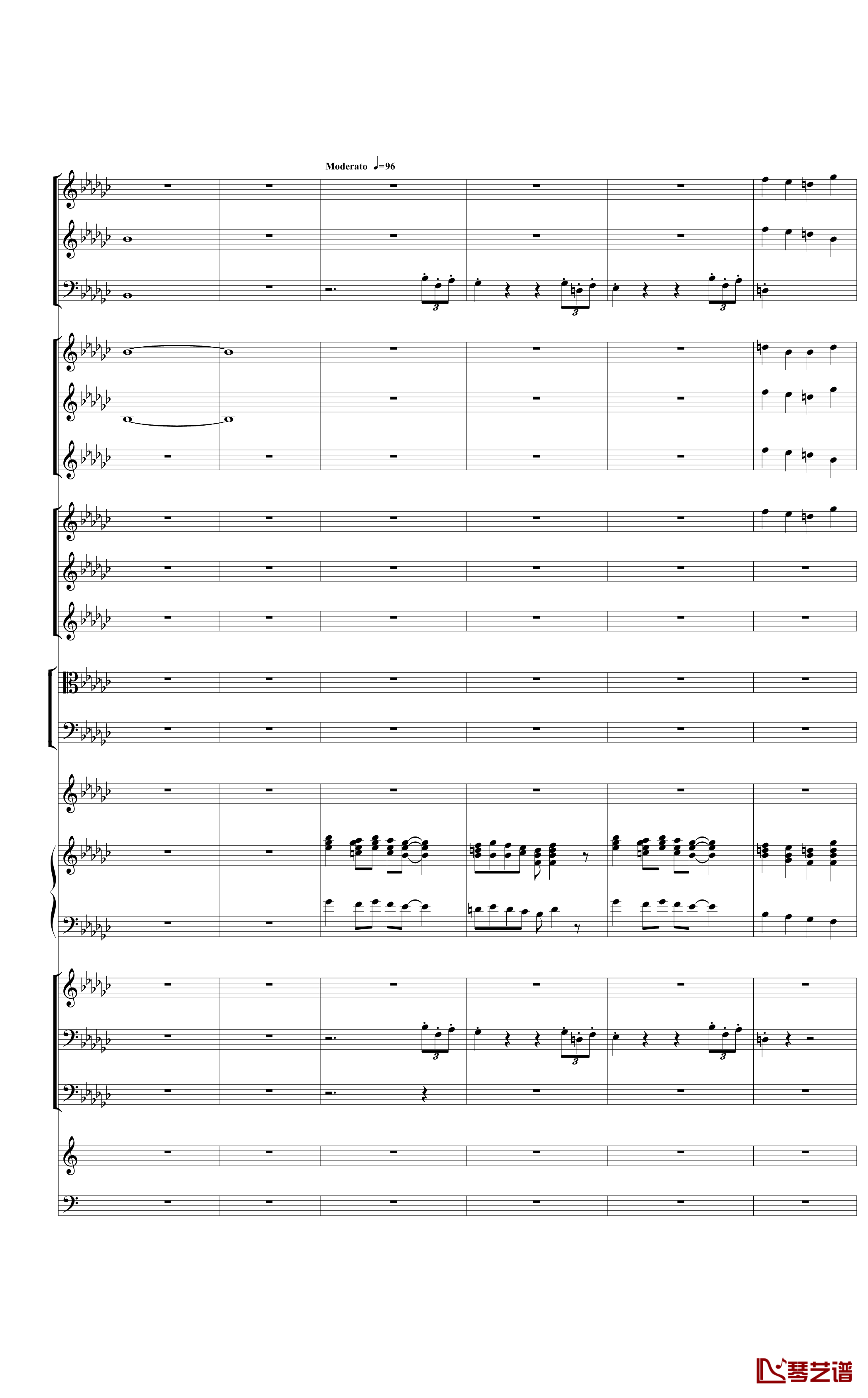 Piano Concerto No.3 in E Flat minor,I钢琴谱-热情而辉煌3