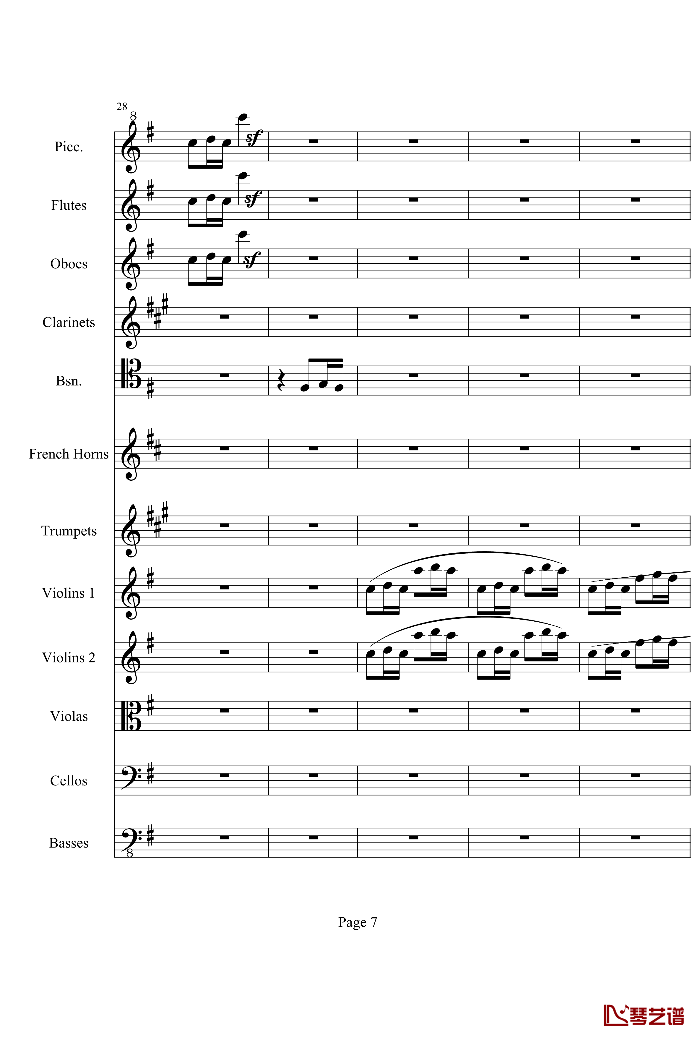 奏鸣曲之交响钢琴谱-第25首-Ⅲ-贝多芬-beethoven7