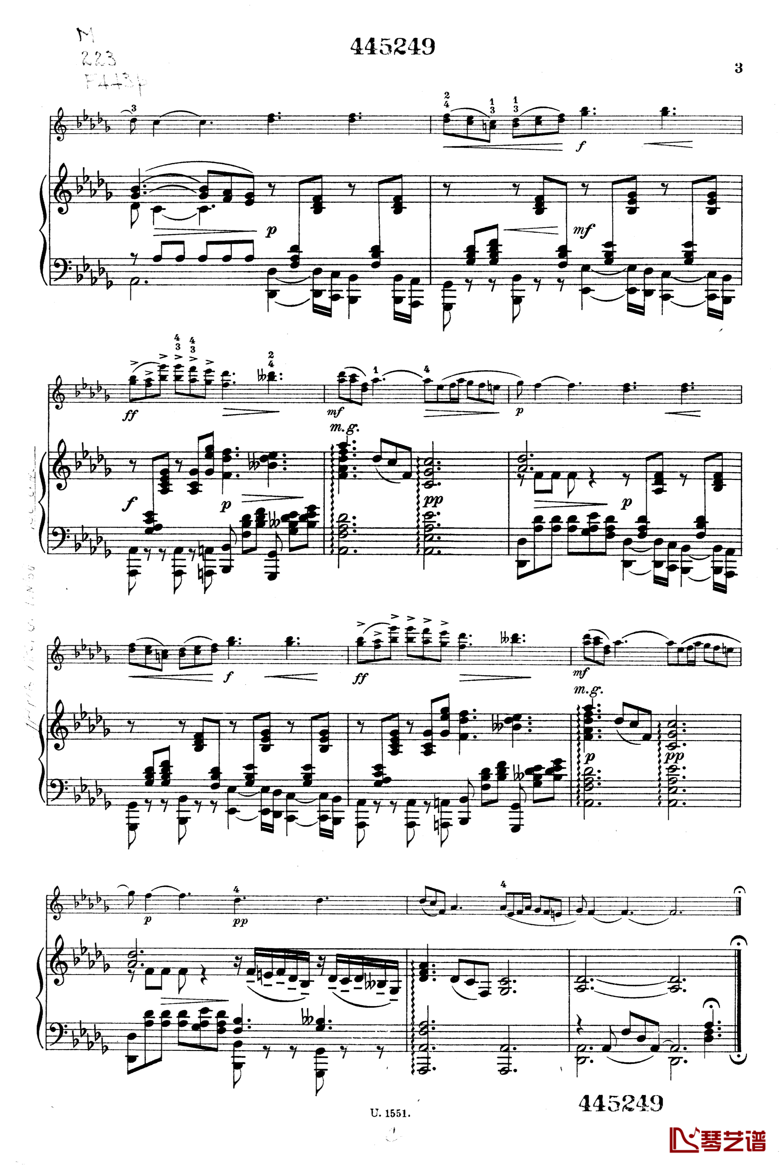 音诗 Op.39钢琴谱-菲比赫-钢琴与小提琴3