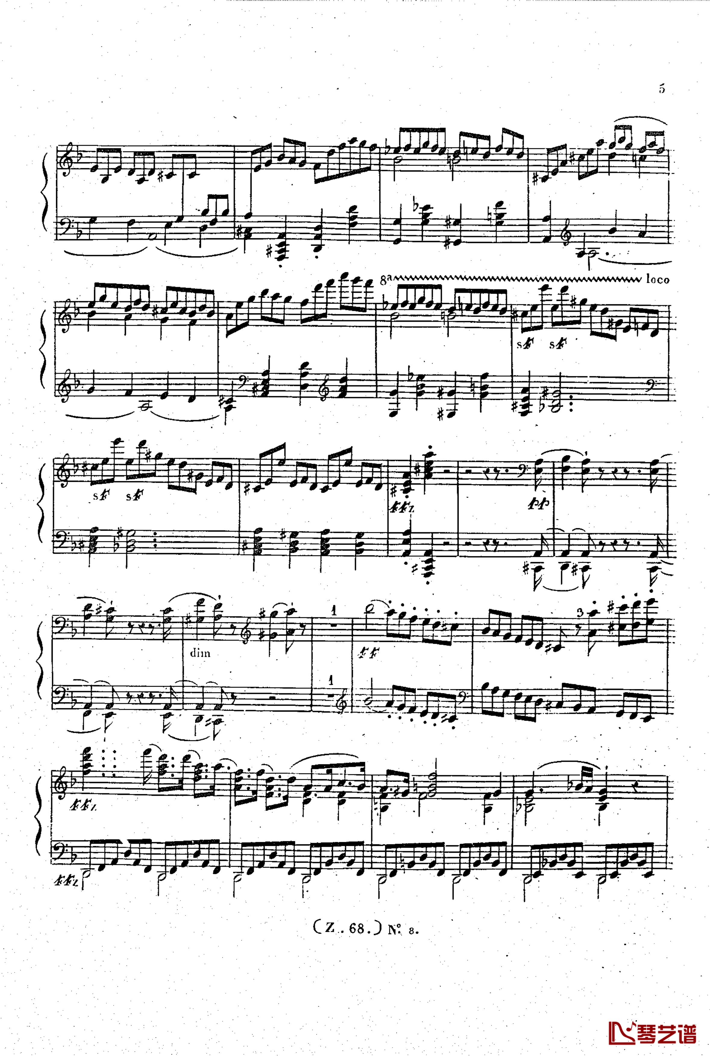  d小调第六钢琴奏鸣曲 Op.124钢琴谱-车尔尼-Czerny6