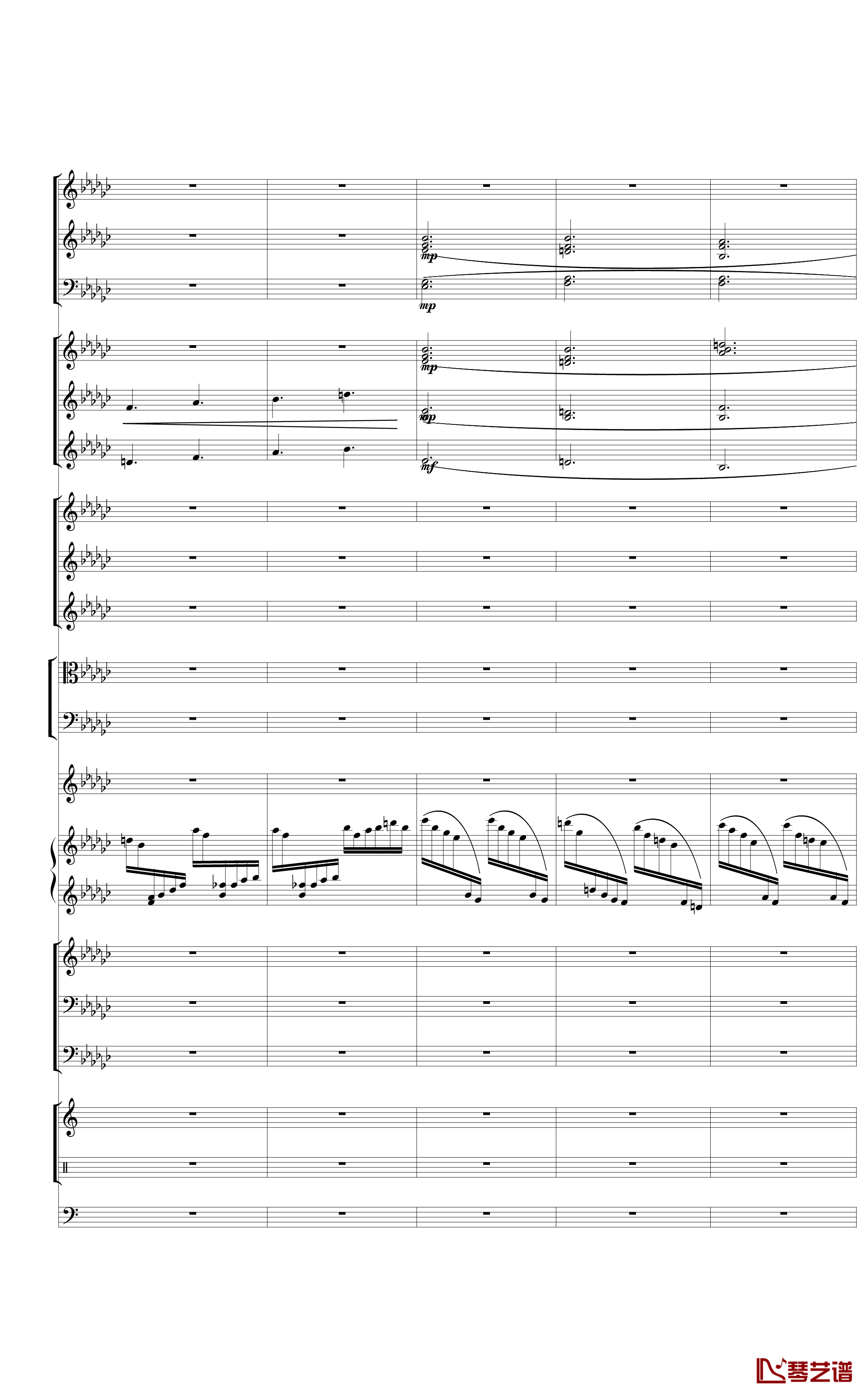 Piano Concerto No.3 in E Flat minor,I钢琴谱-热情而辉煌34