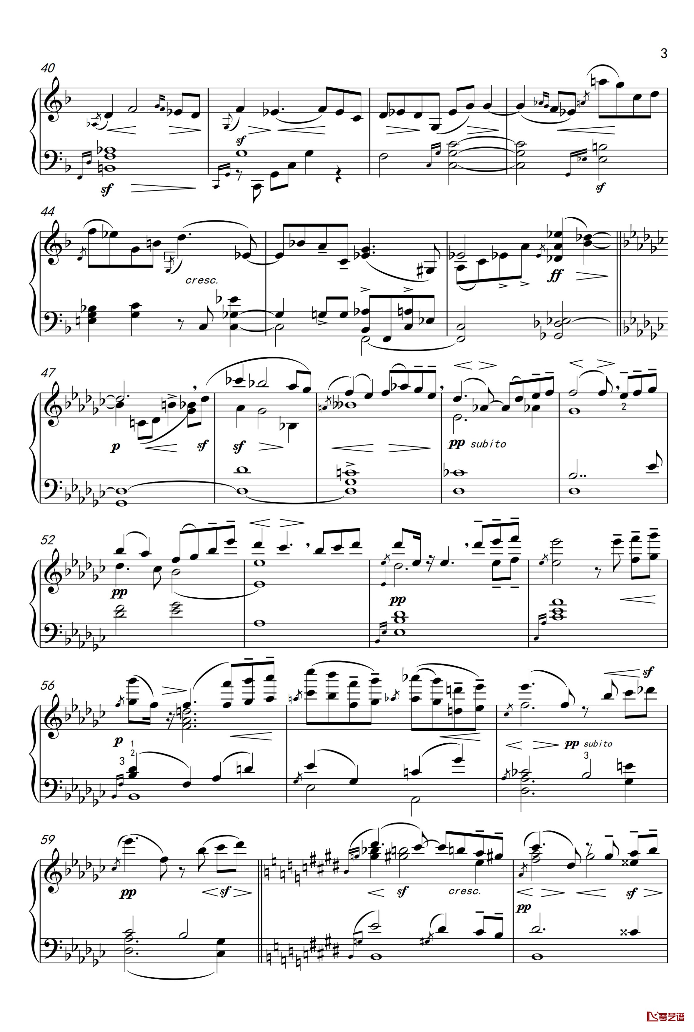 马勒第五交响曲 小柔板 钢琴谱-Mahler Symphony No.5 - 4. Adagietto 何佩勋编配-马勒-Z.D.Lin3