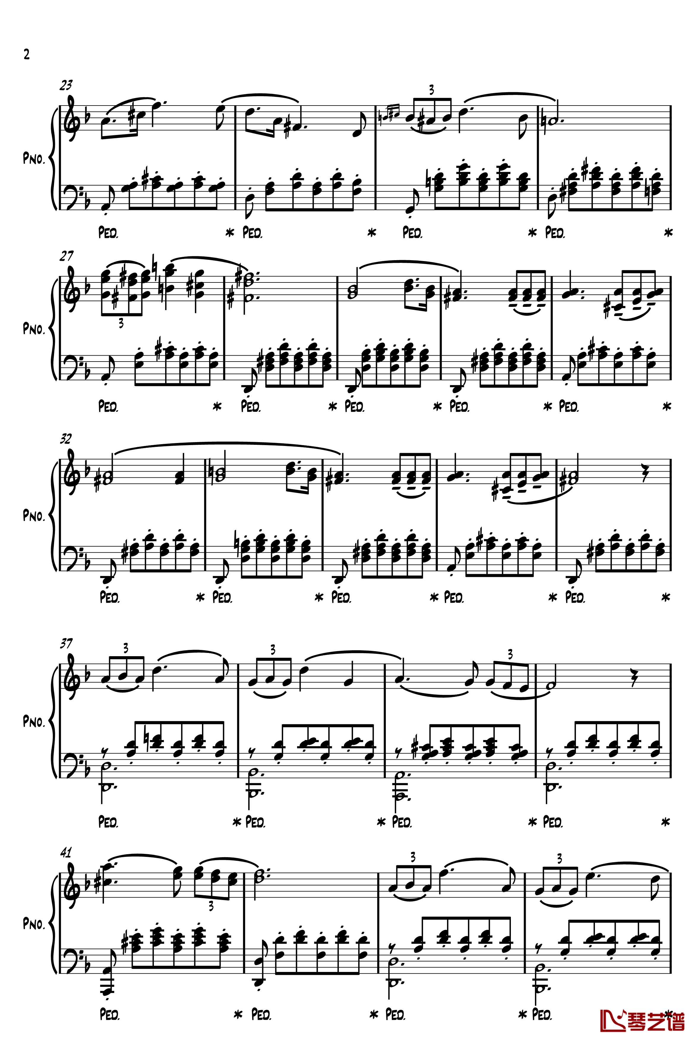 小夜曲钢琴谱-舒伯特2