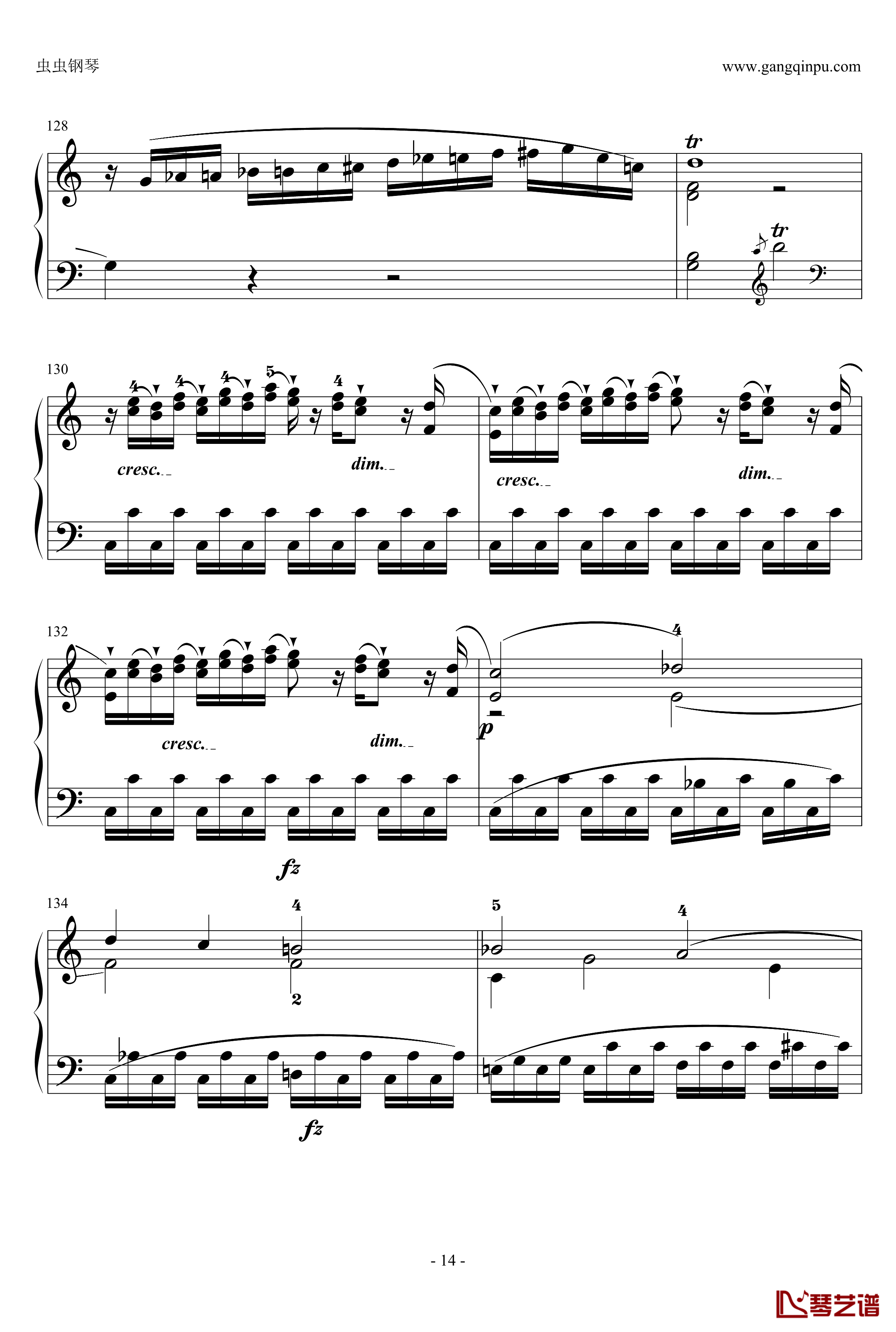 C大调奏鸣曲钢琴谱第一乐章-海顿14