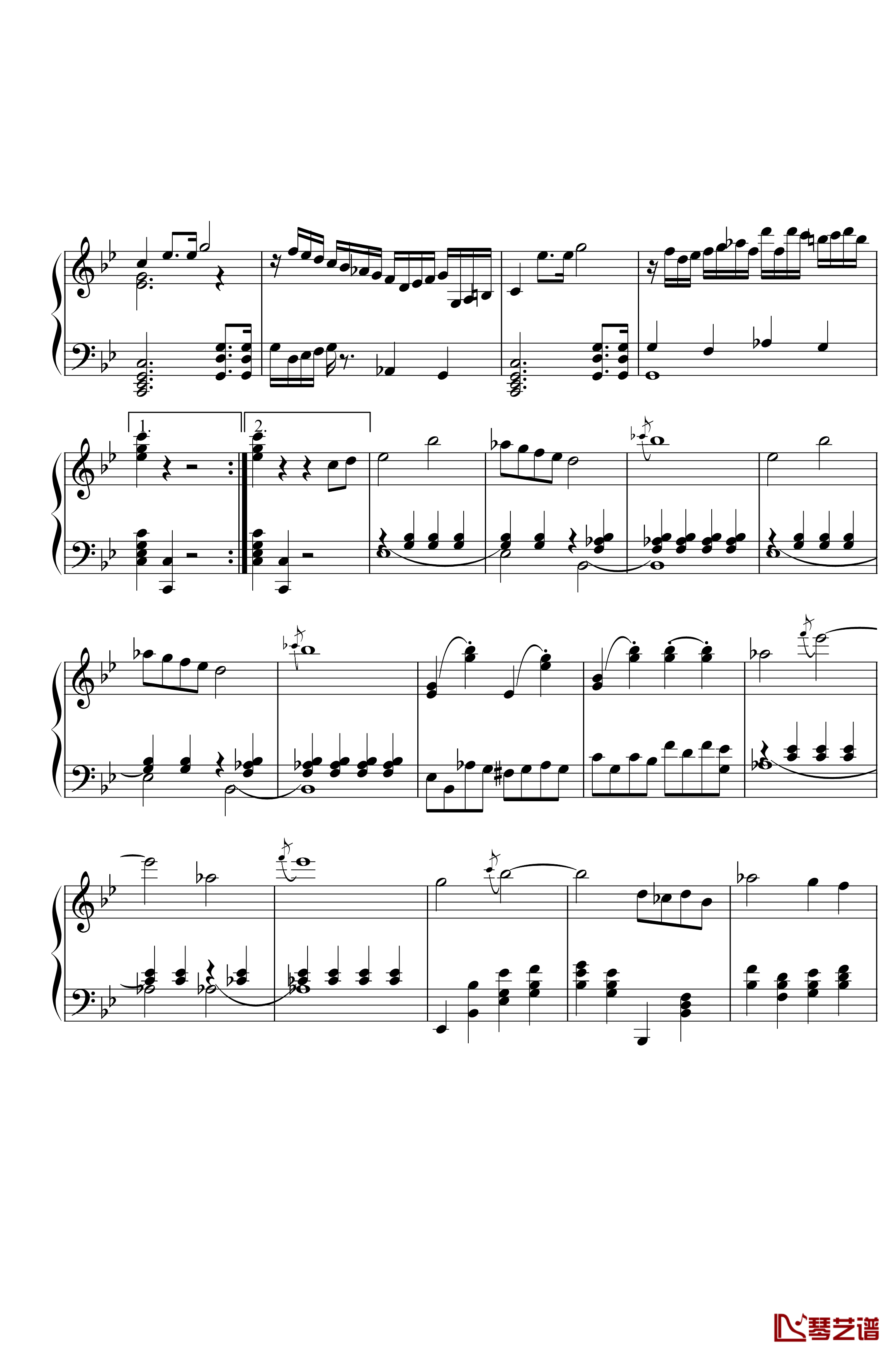 第三钢琴奏鸣曲第一乐章钢琴谱-nzh19343