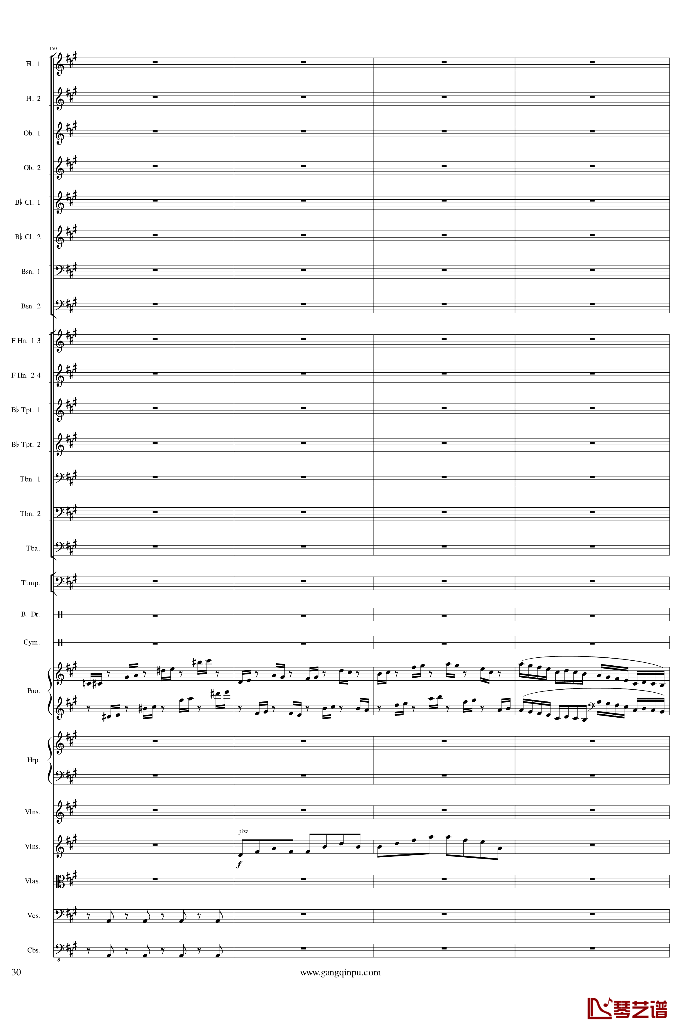 Piano Concerto No.6 in sharp F Minor Op.57 II钢琴谱-一个球30