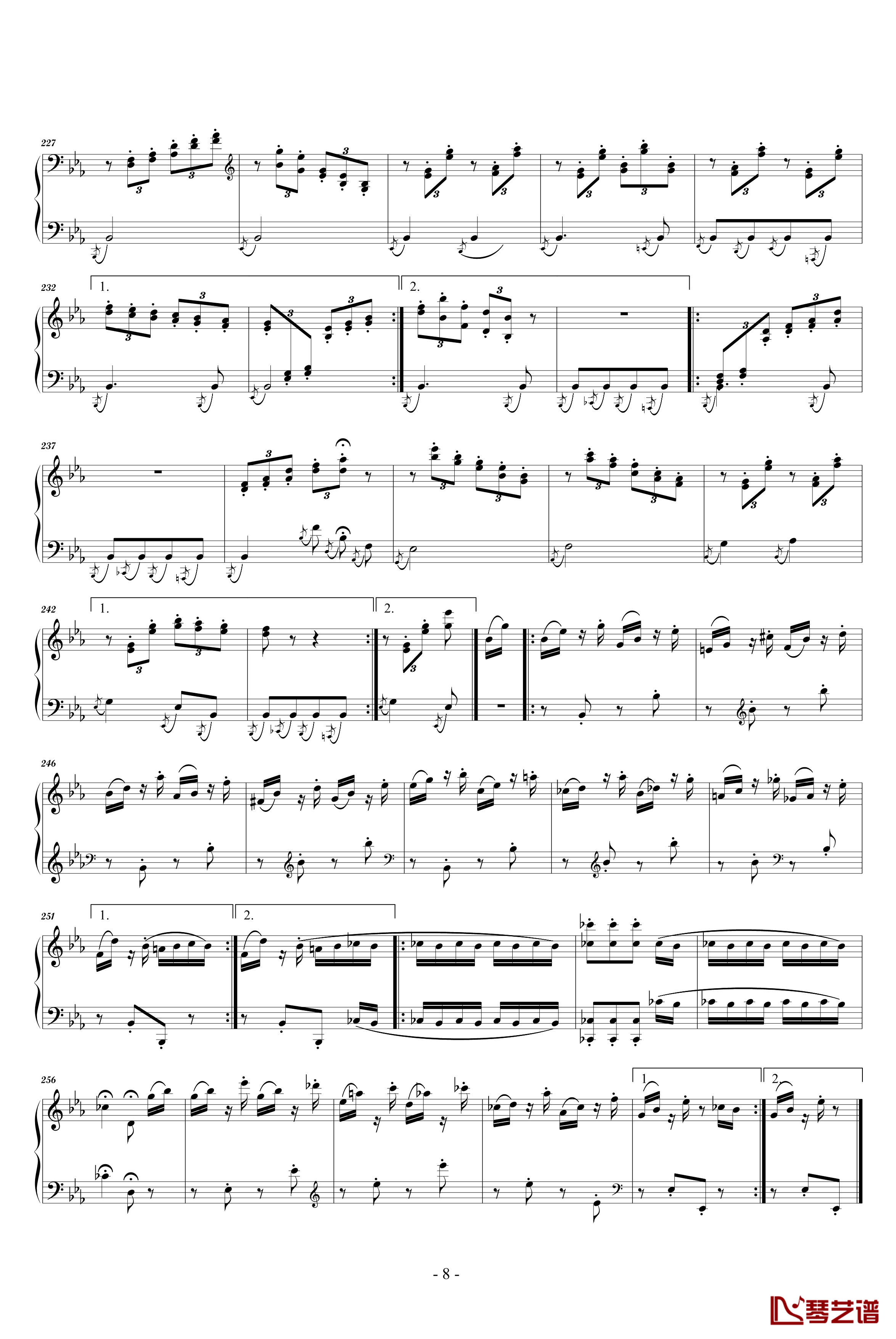 英雄钢琴谱-贝多芬-beethoven8