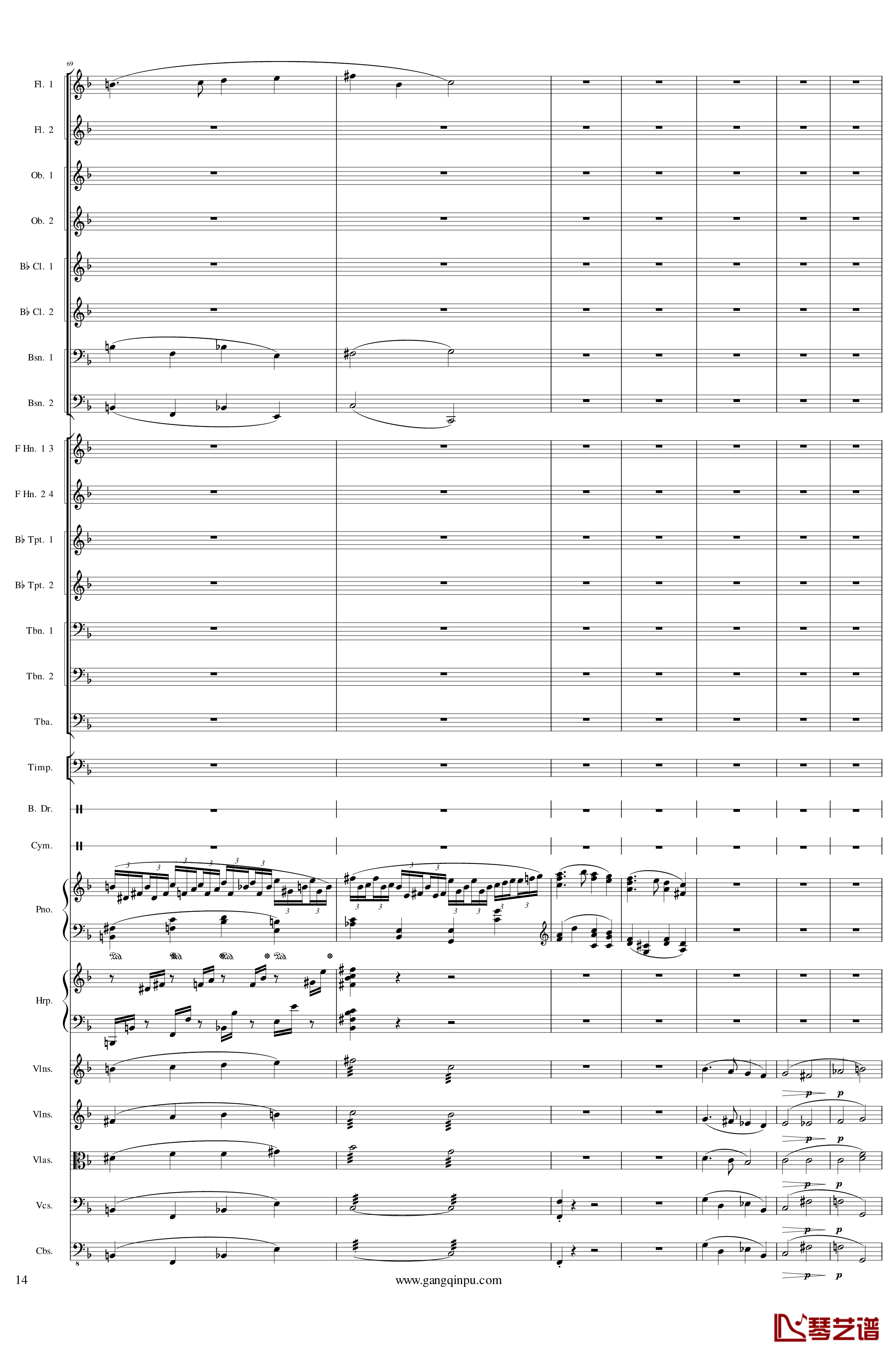 Piano Concerto No.6 in sharp F Minor Op.57 II钢琴谱-一个球14