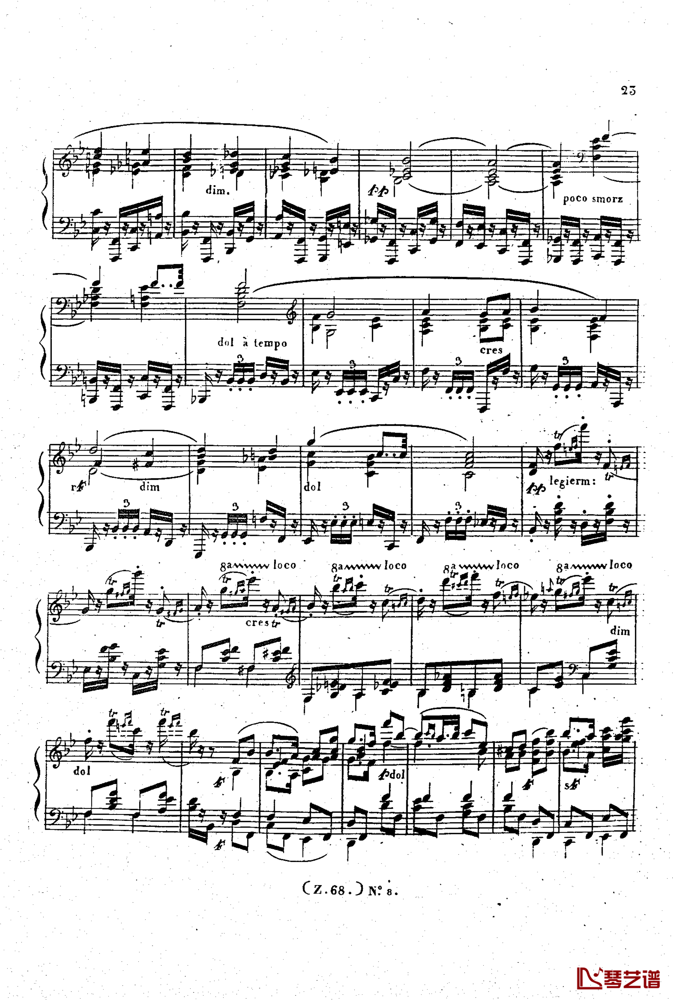  d小调第六钢琴奏鸣曲 Op.124钢琴谱-车尔尼-Czerny24