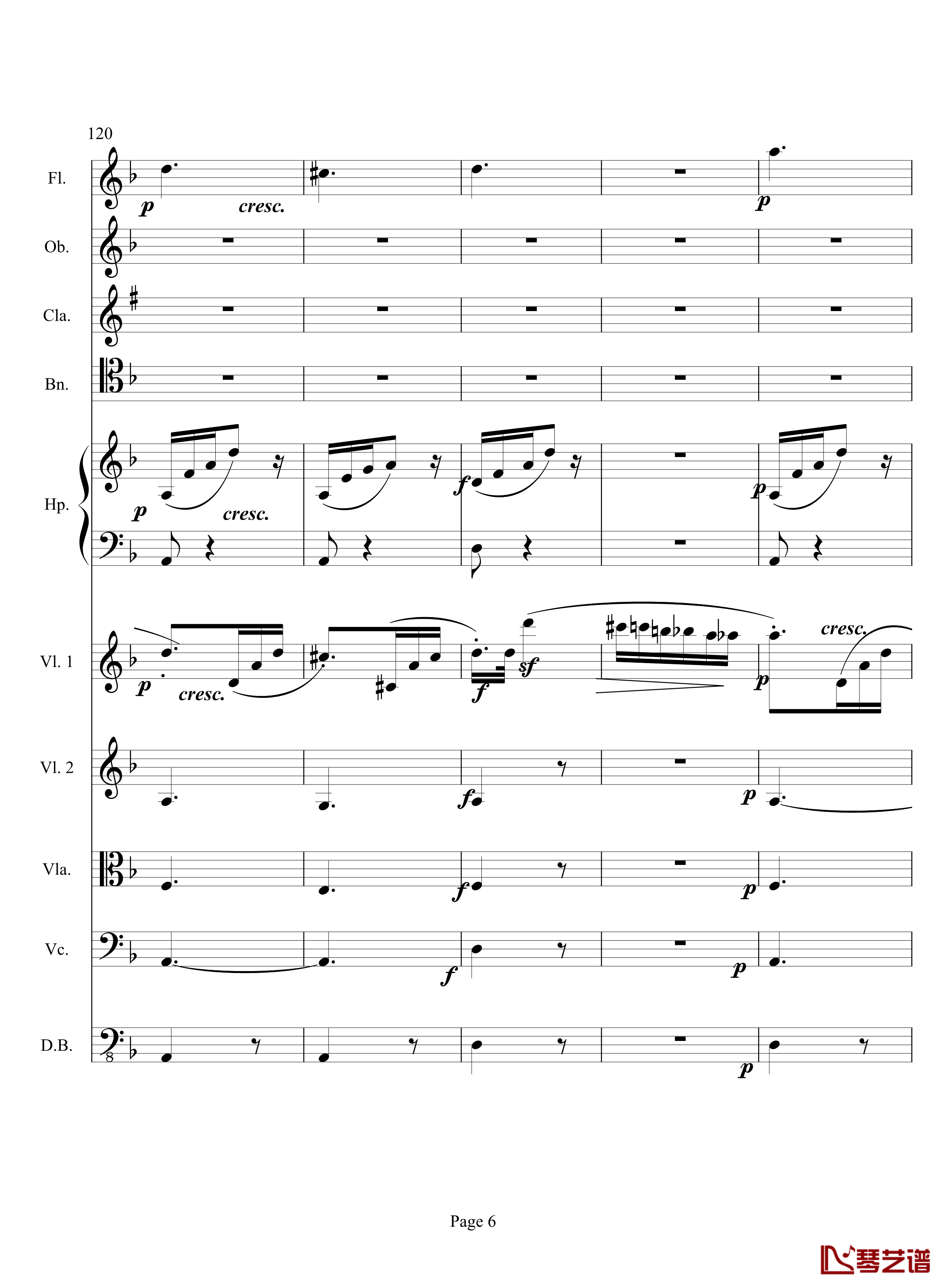 奏鸣曲之交响钢琴谱-第17首-Ⅲ-贝多芬-beethoven6