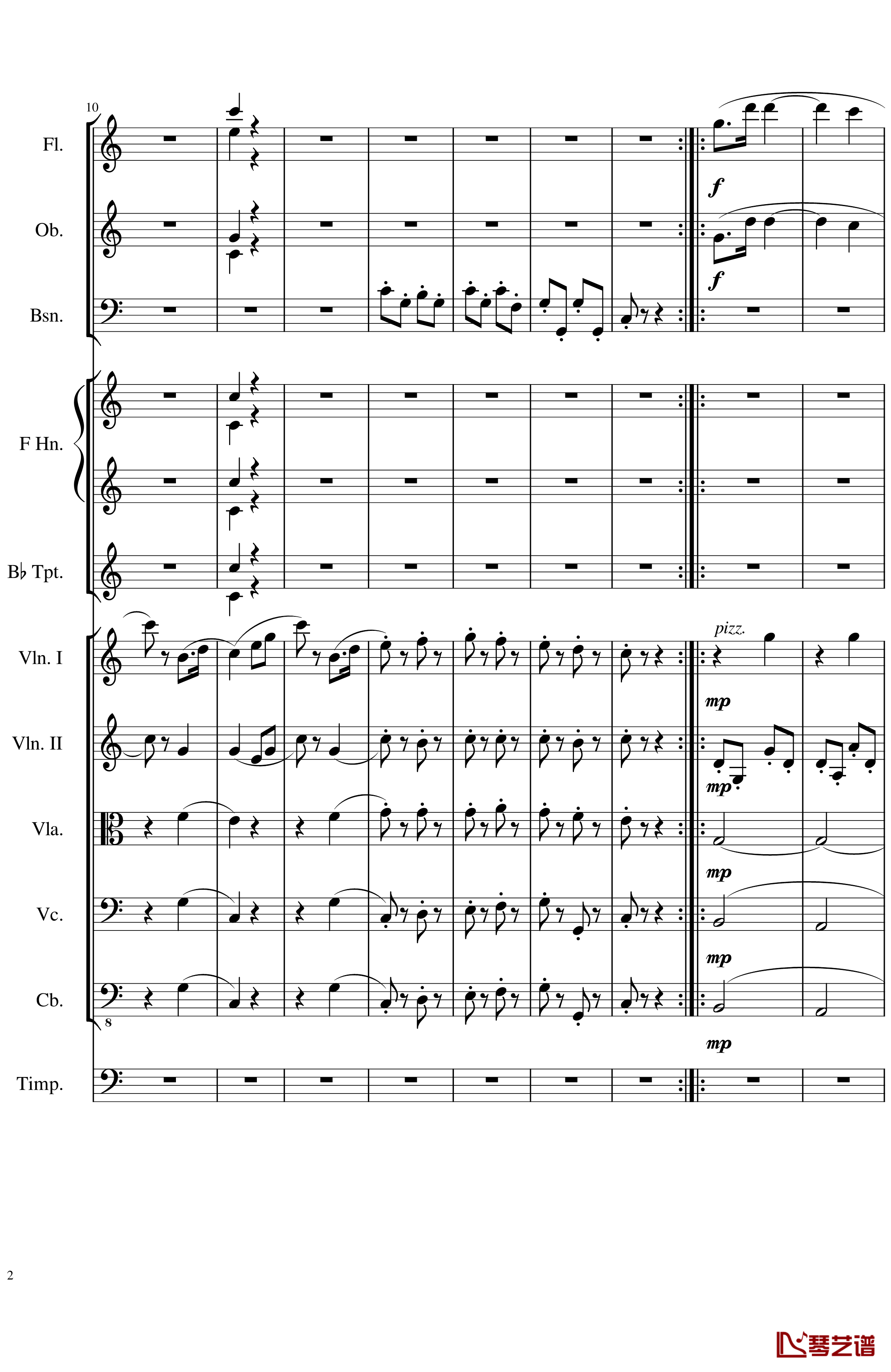 Contradance in C, Op.128-一个球-钢琴谱2