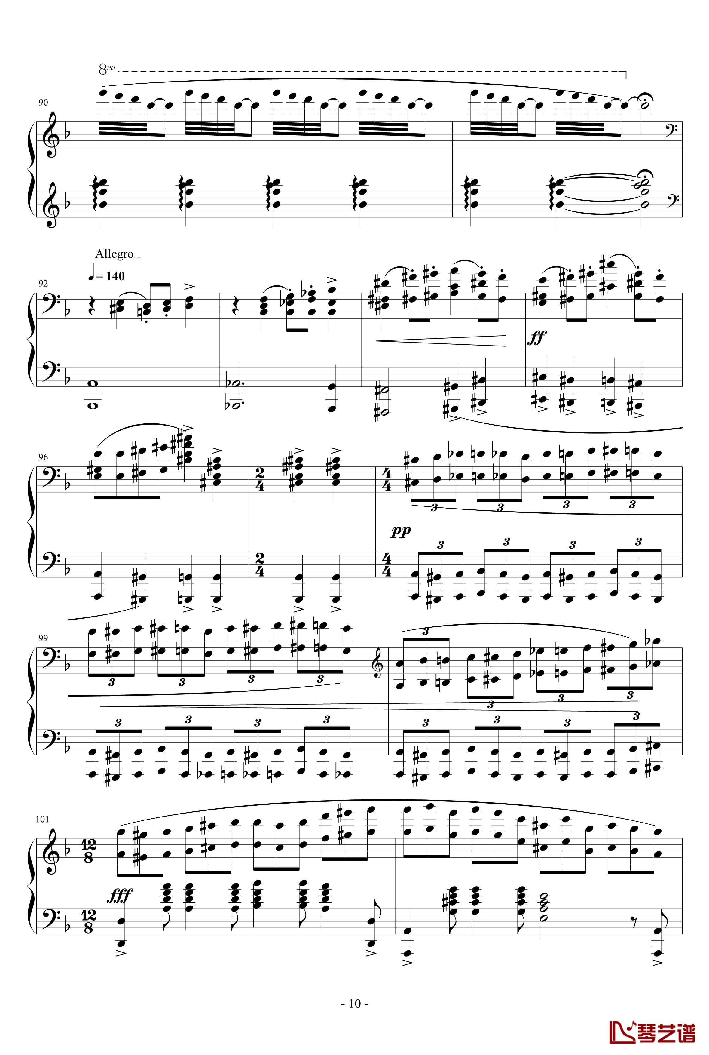 Etude in d Minor钢琴谱-Mazeppa秋涯10