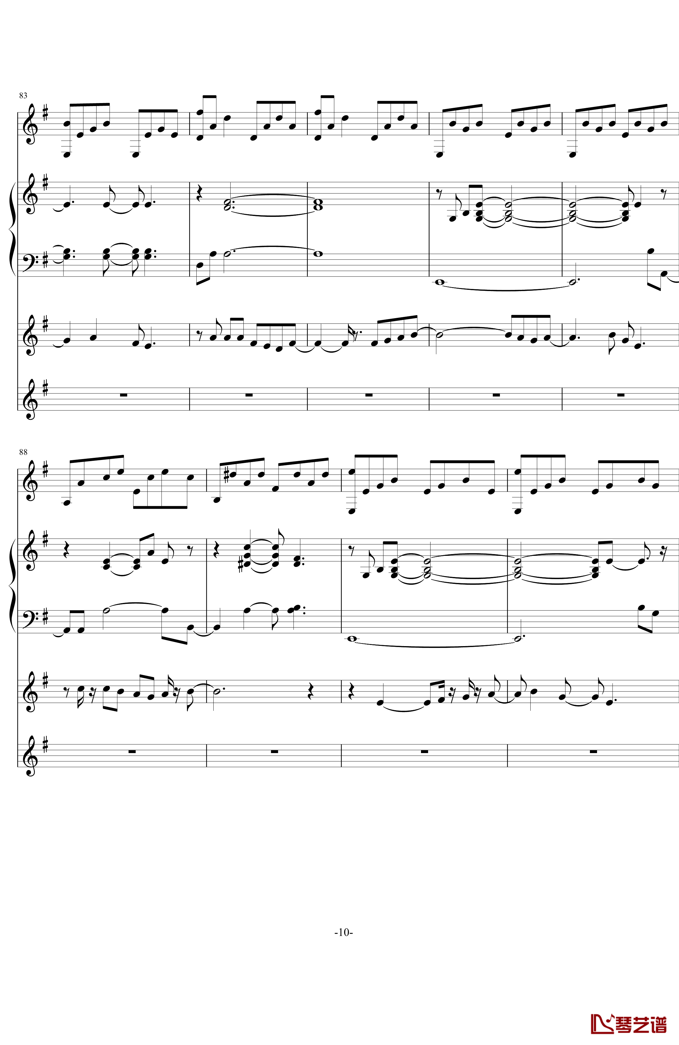中提琴协奏版钢琴谱-含有钢琴独奏-老奠10