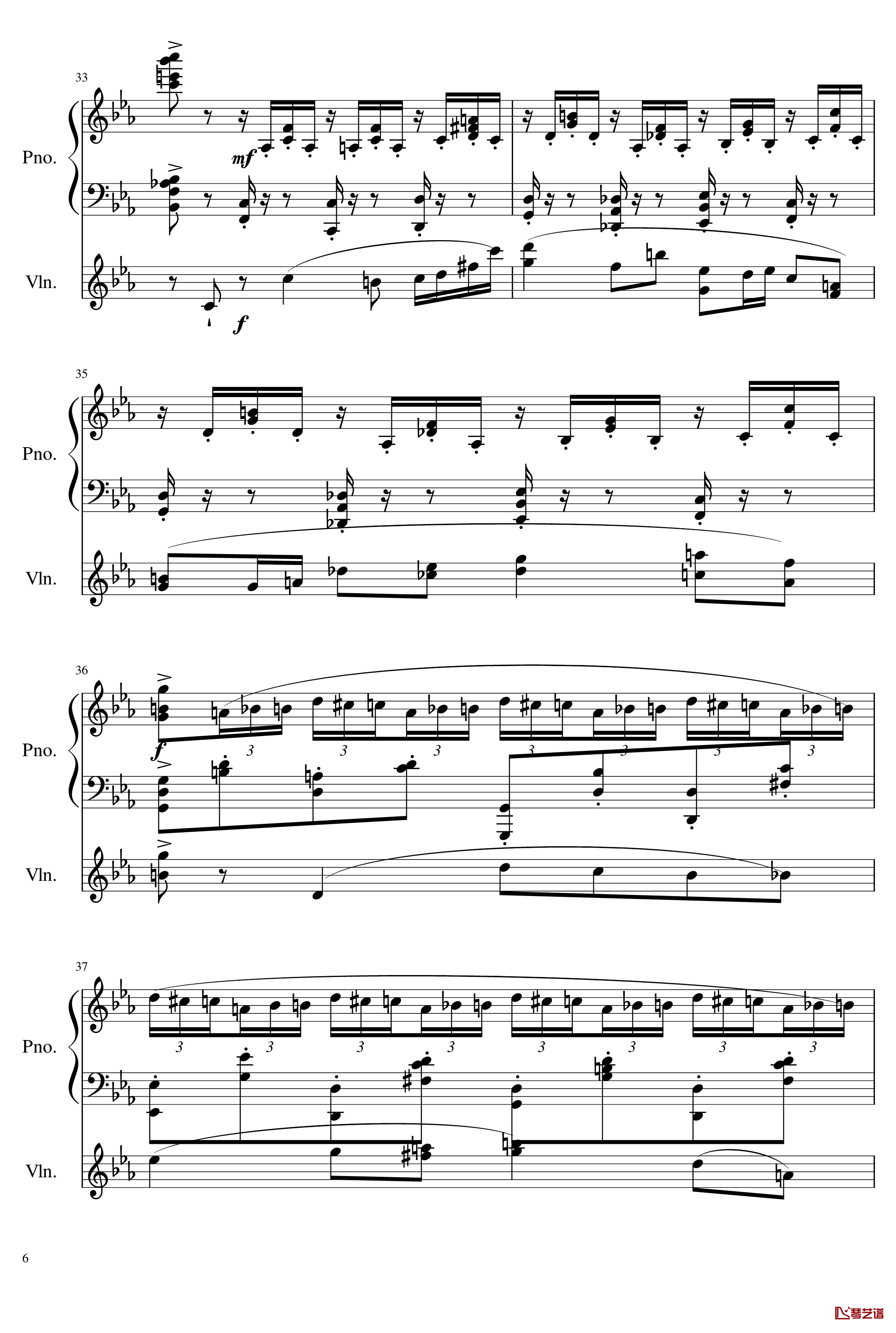 小温狂想曲2.16钢琴谱-钢琴与小提琴奏鸣曲-献给巴托克-一个球6