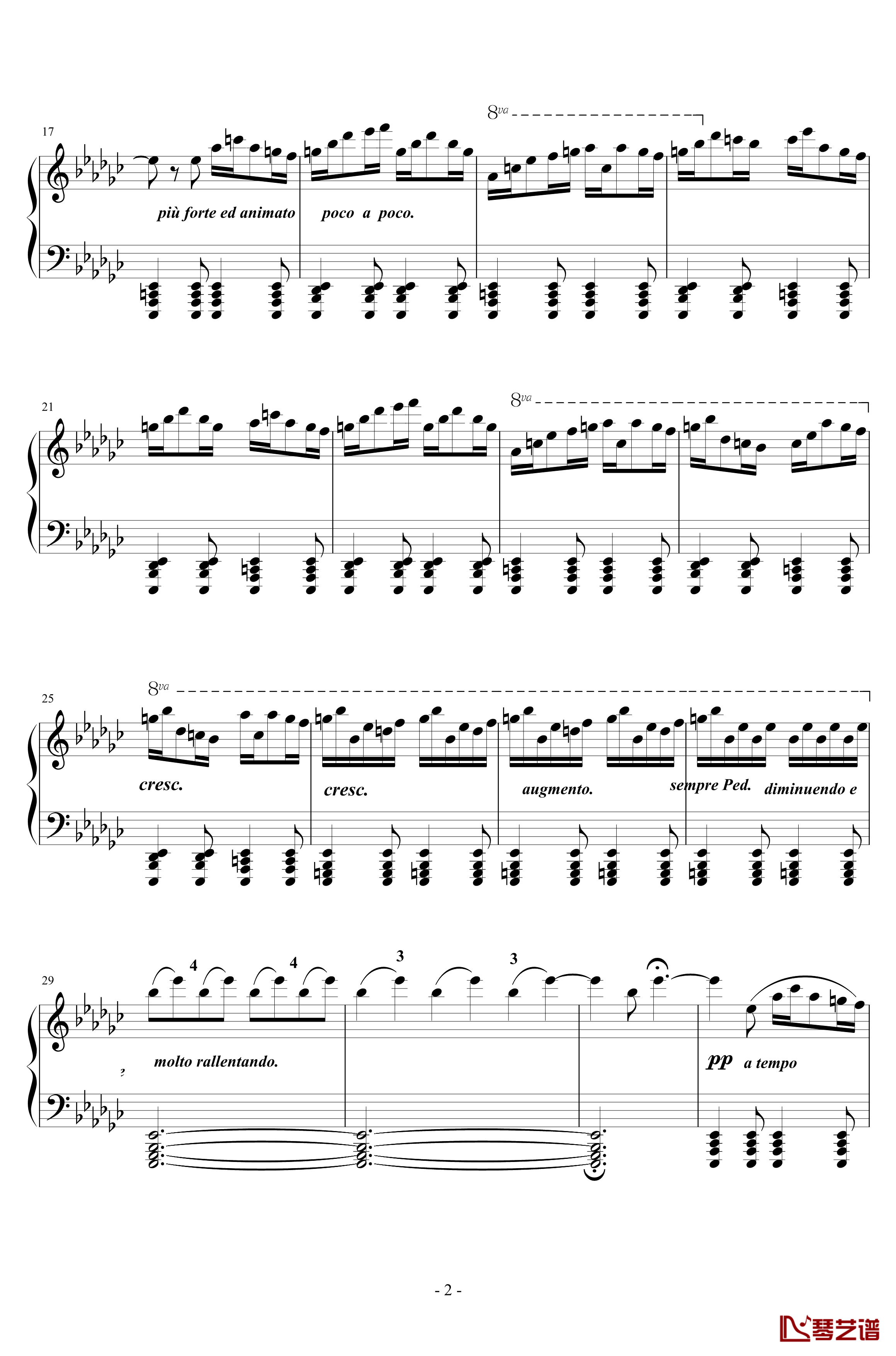 海边的狂女之歌钢琴谱 Op.31 No.8-阿尔坎2