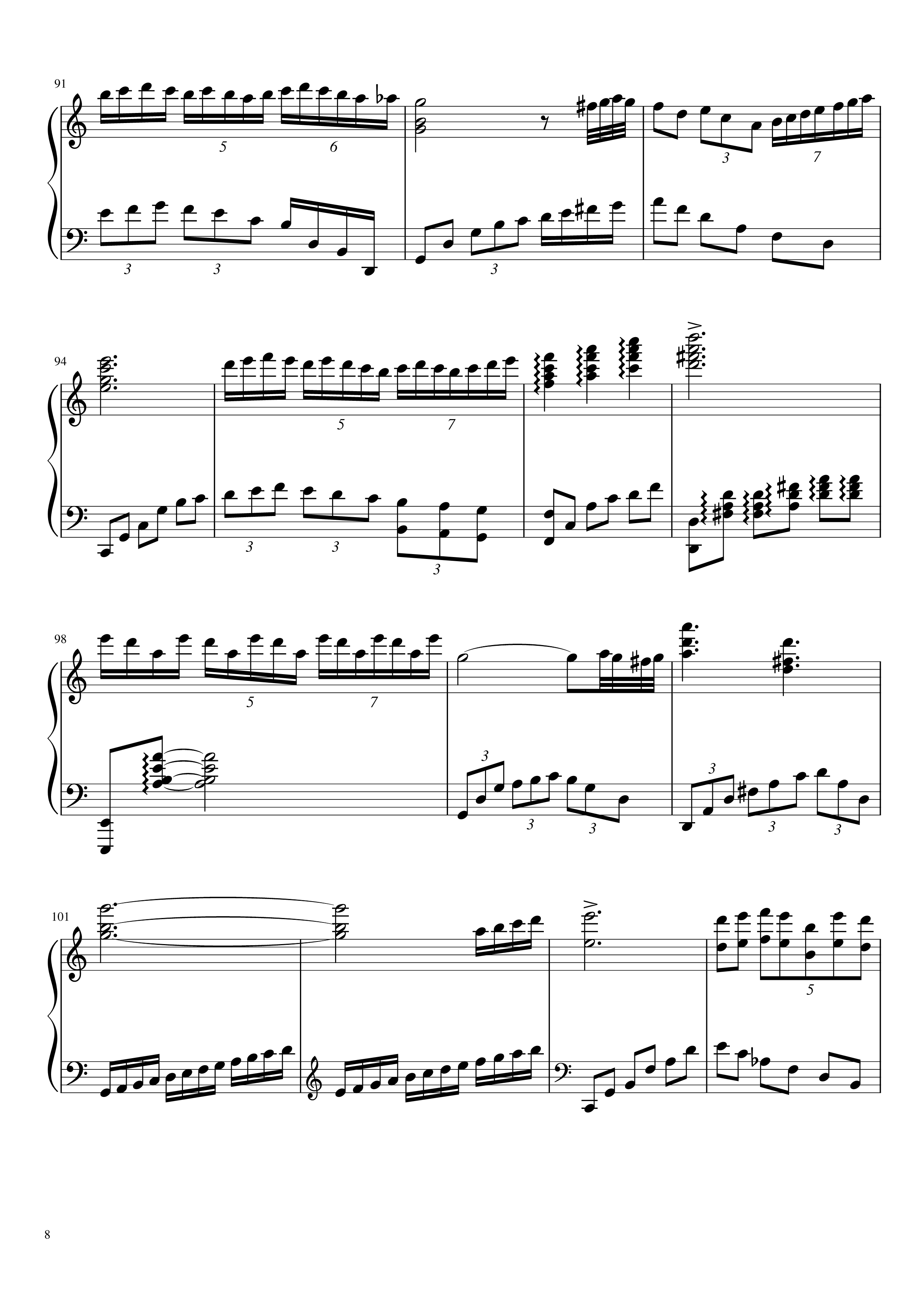 冥2钢琴谱--yewwc8