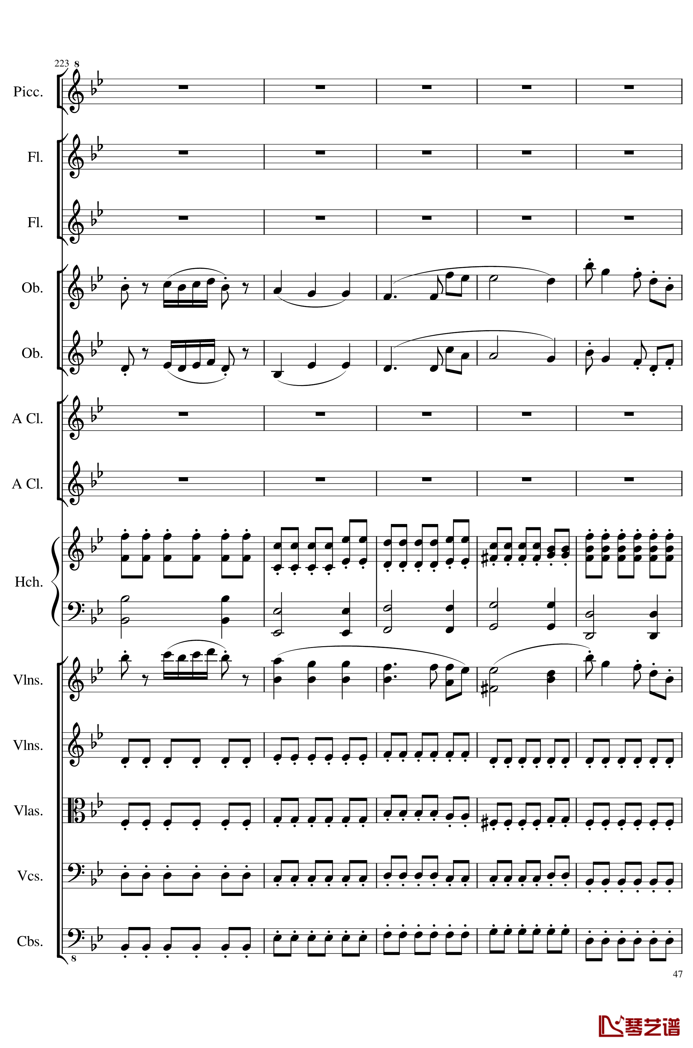 7 Contredanses No.1-7, Op.124钢琴谱-7首乡村舞曲，第一至第七，作品124-一个球47